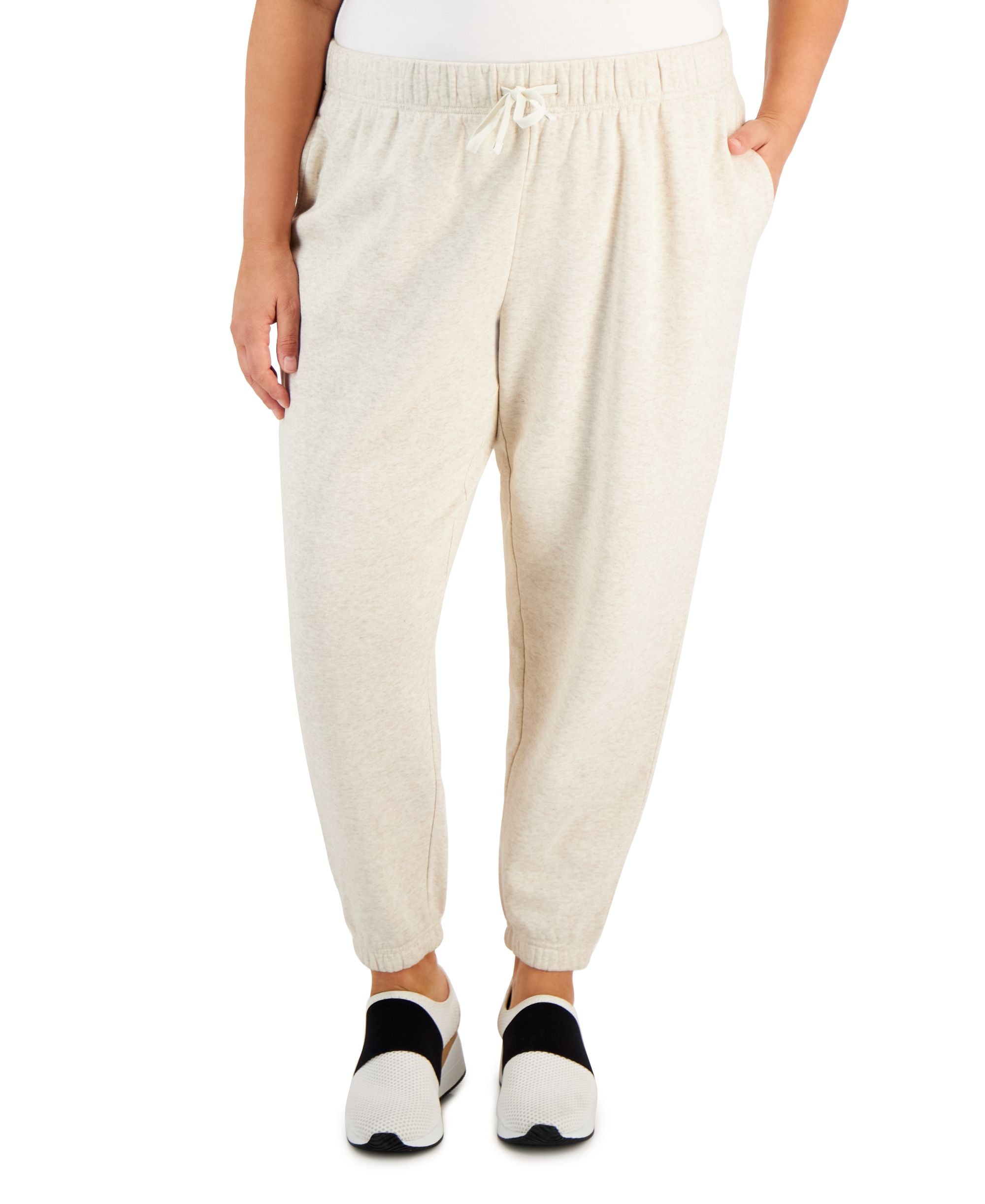 ID Ideology Plus Size Solid Fleece Jogger Pants