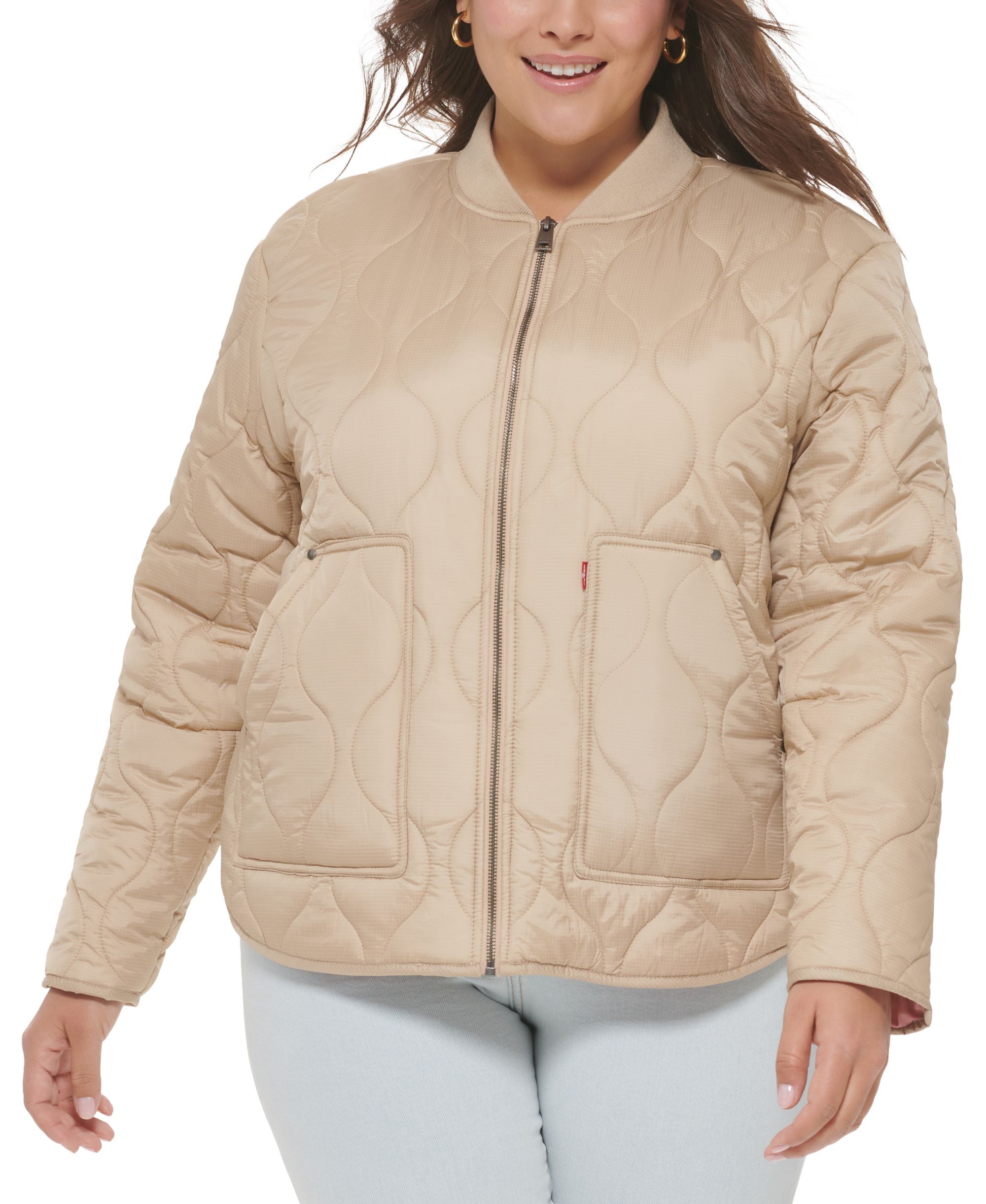 Trendy Plus Size Onion Quilted Liner Jacket