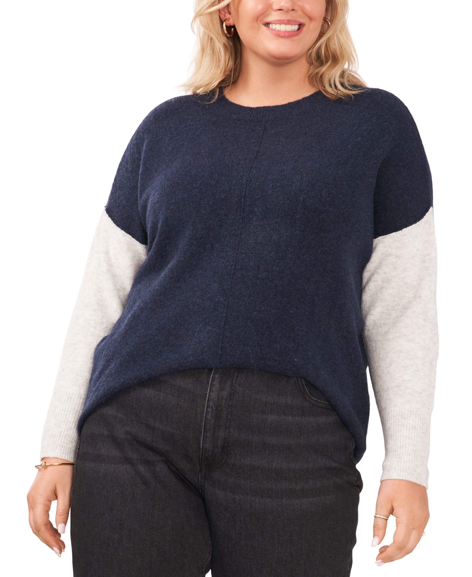 Vince Camuto Plus Size Colorblocked Sweater