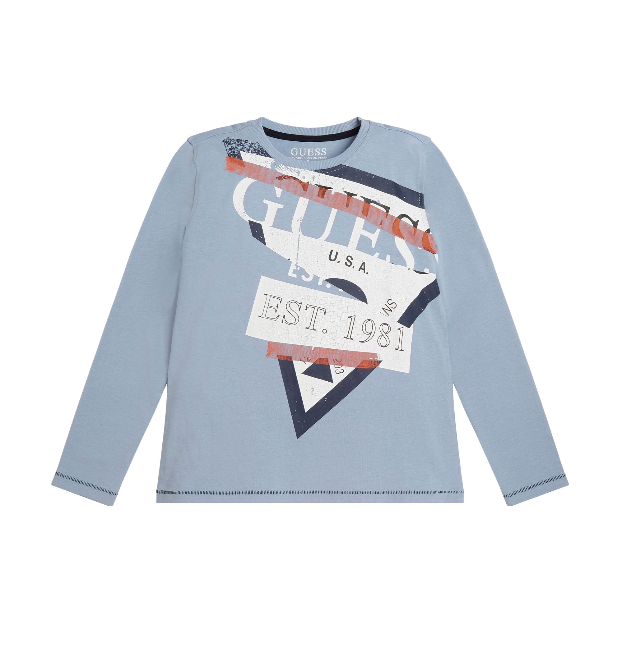 Guess Big Boys Graphic Stretch Jersey Long Sleeve T-Shirt