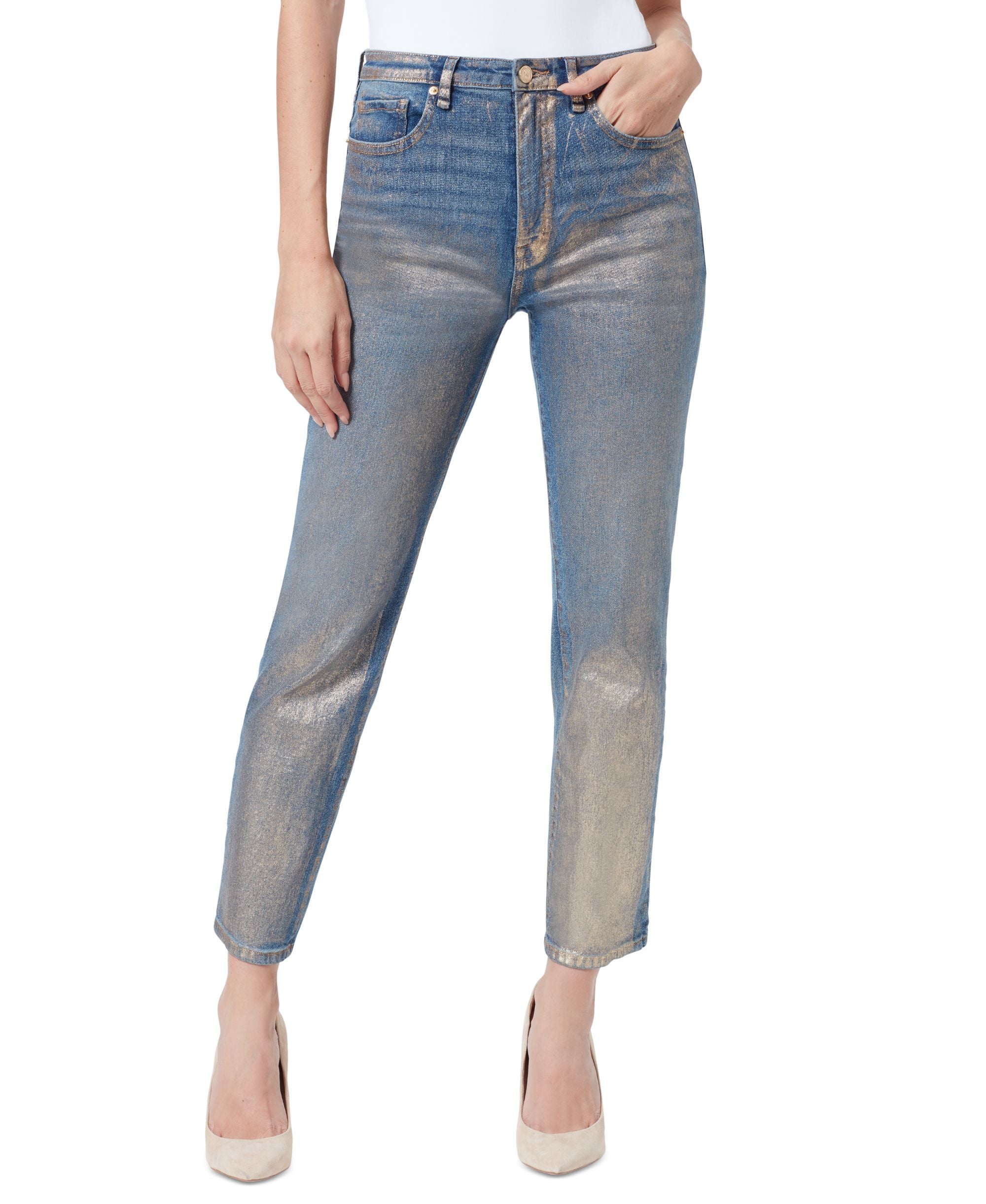Women's High Rise Slim Straight-Leg Jeans