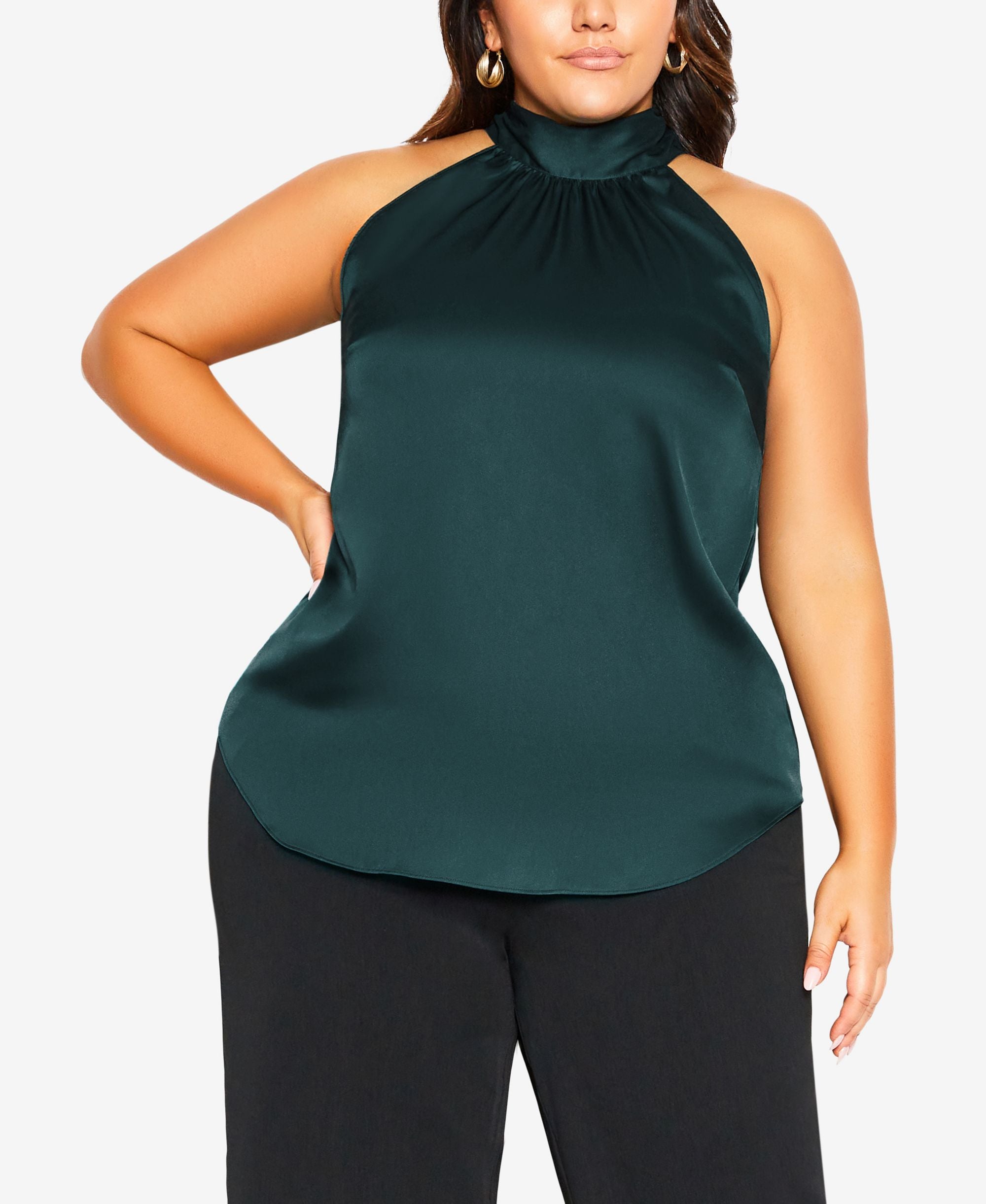 Trendy Plus Size Sexy Shine Top
