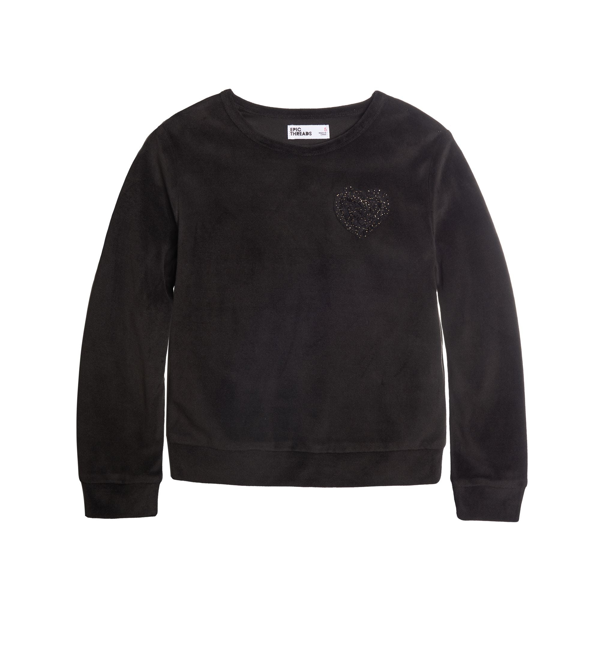 Toddler Girls Holiday Velour Sweatshirt