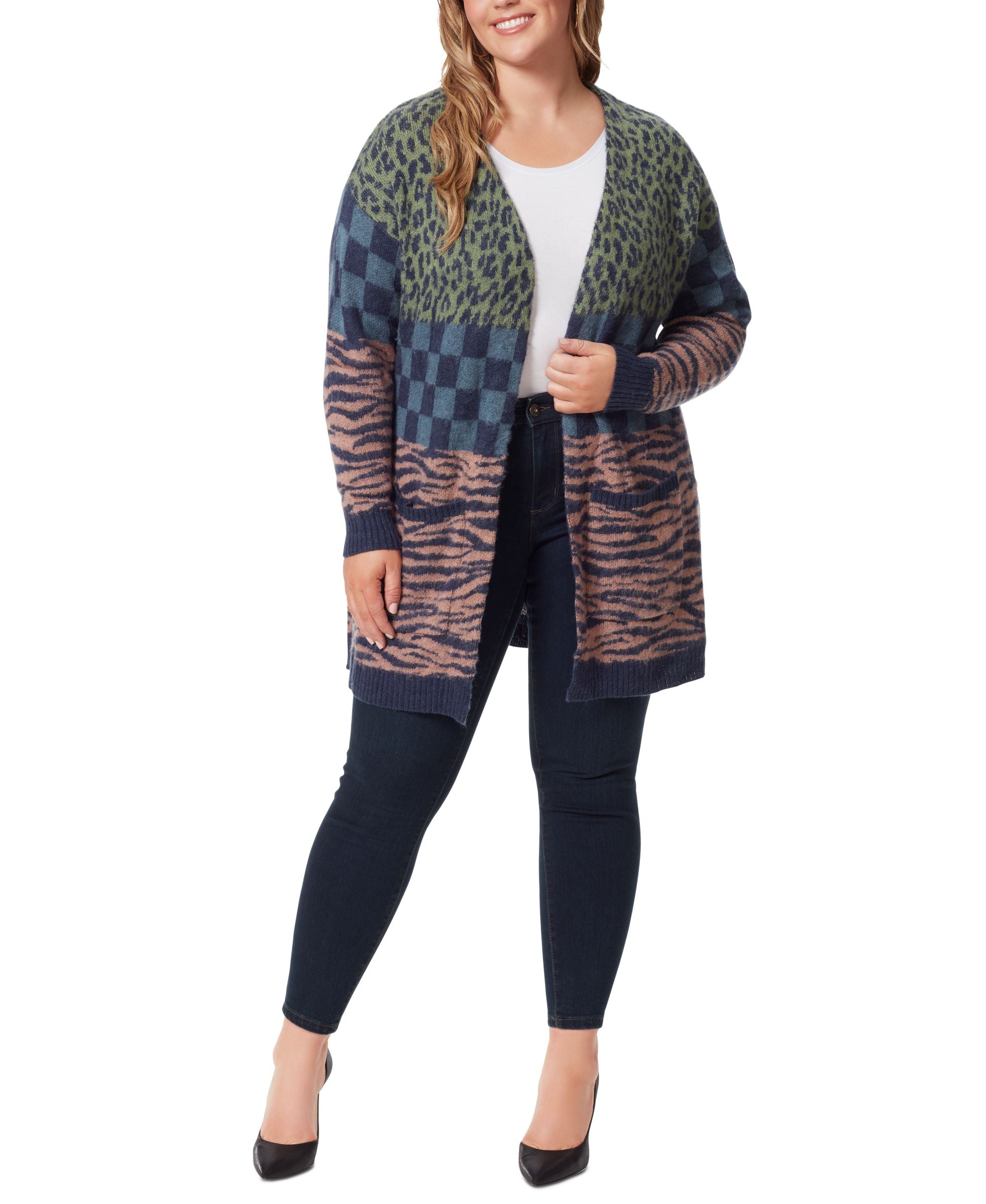 Trendy Plus Size Blaise Jacquard Cardigan