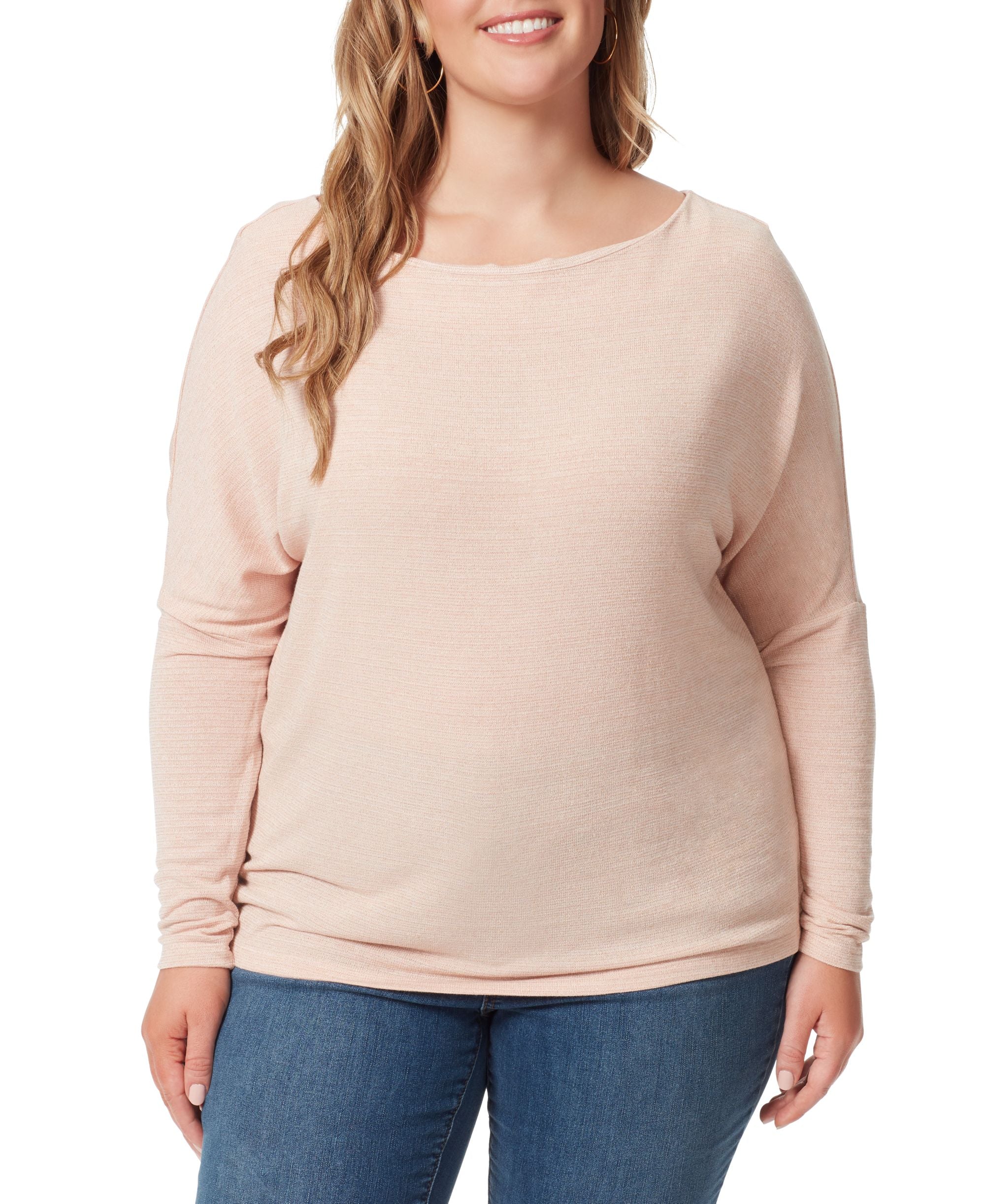 Plus Size Giana Drop-Shoulder Wide-Neck Top