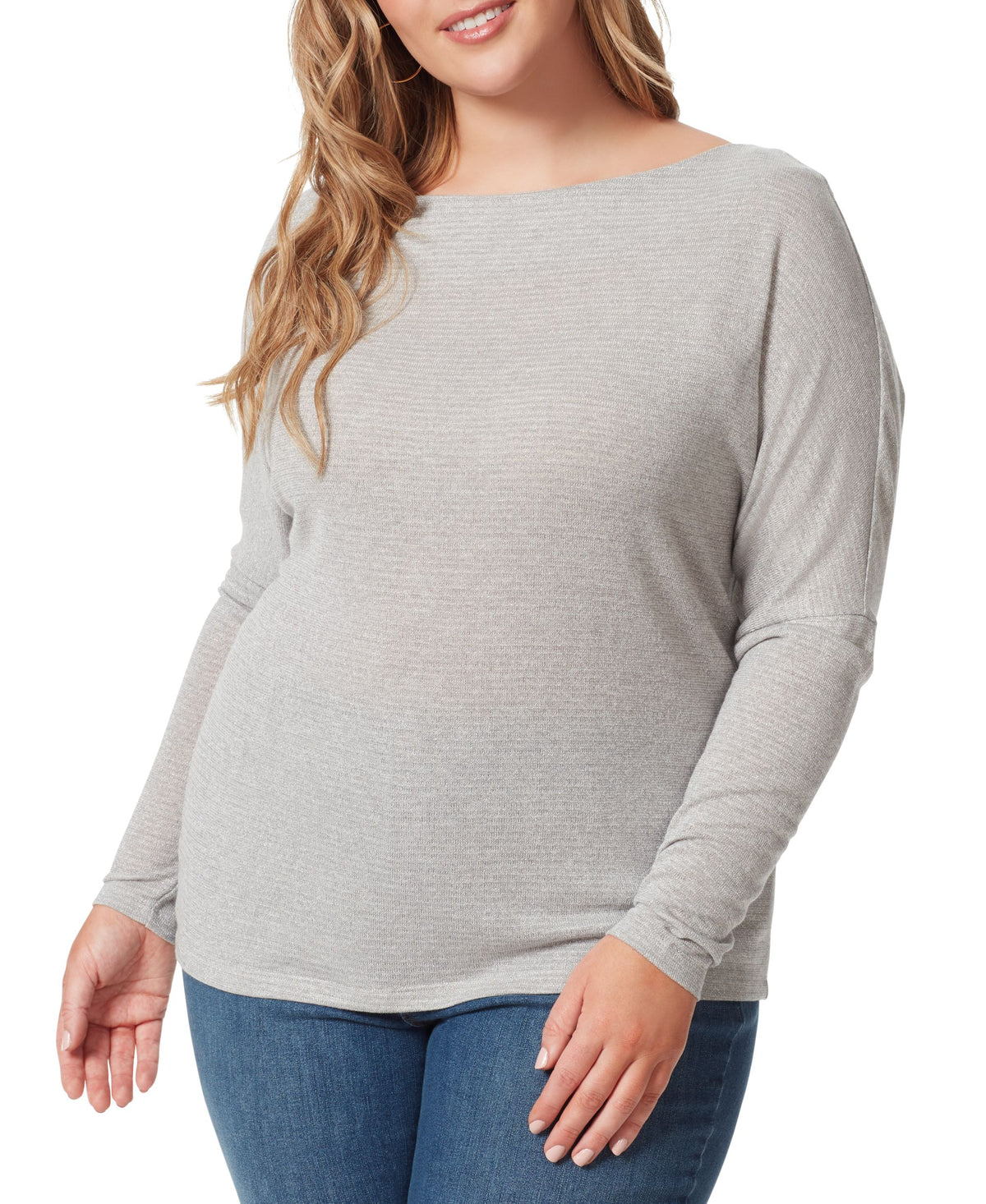 Plus Size Giana Drop-Shoulder Wide-Neck Top