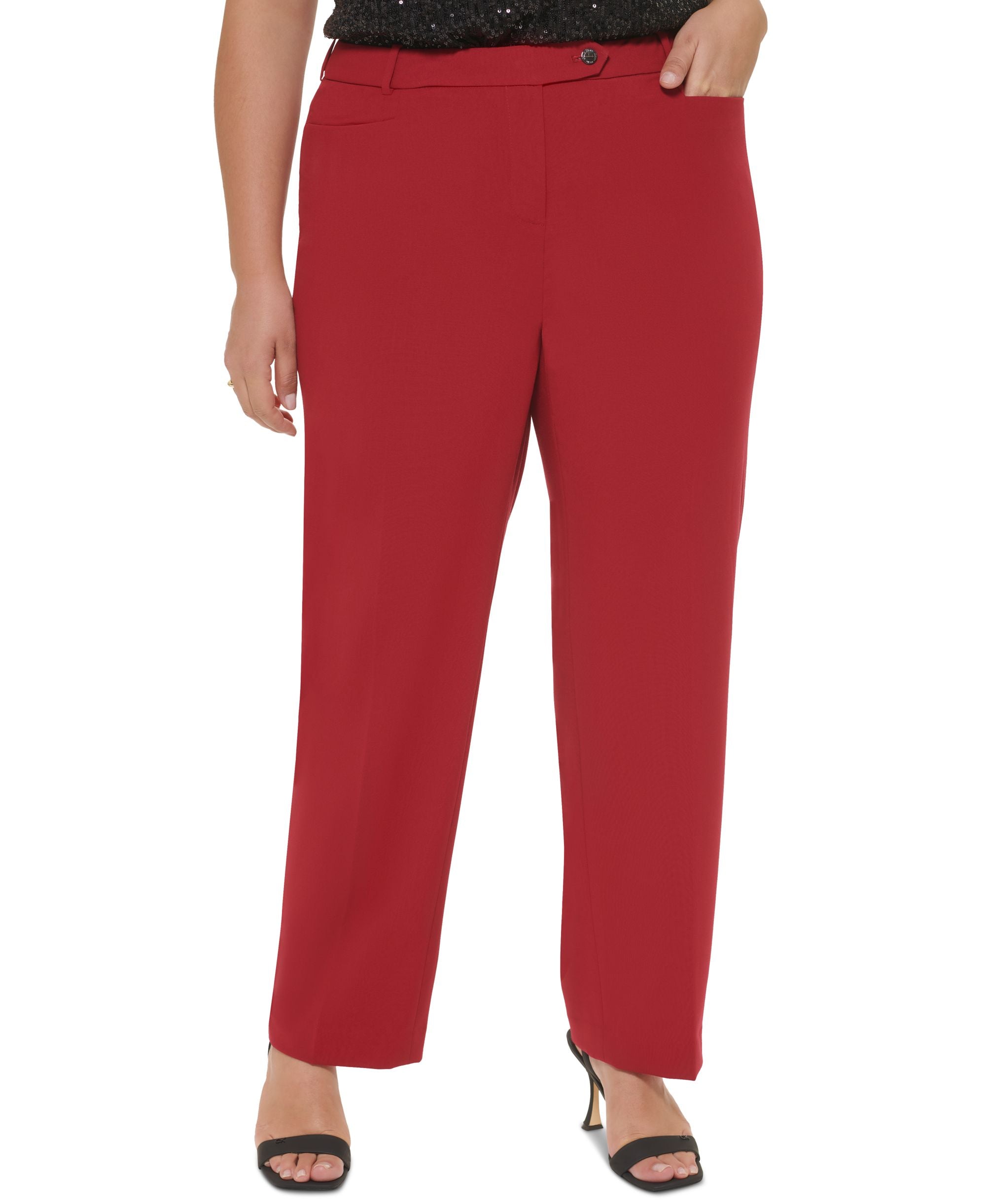 Plus Size Modern-Fit Straight-Leg Pants