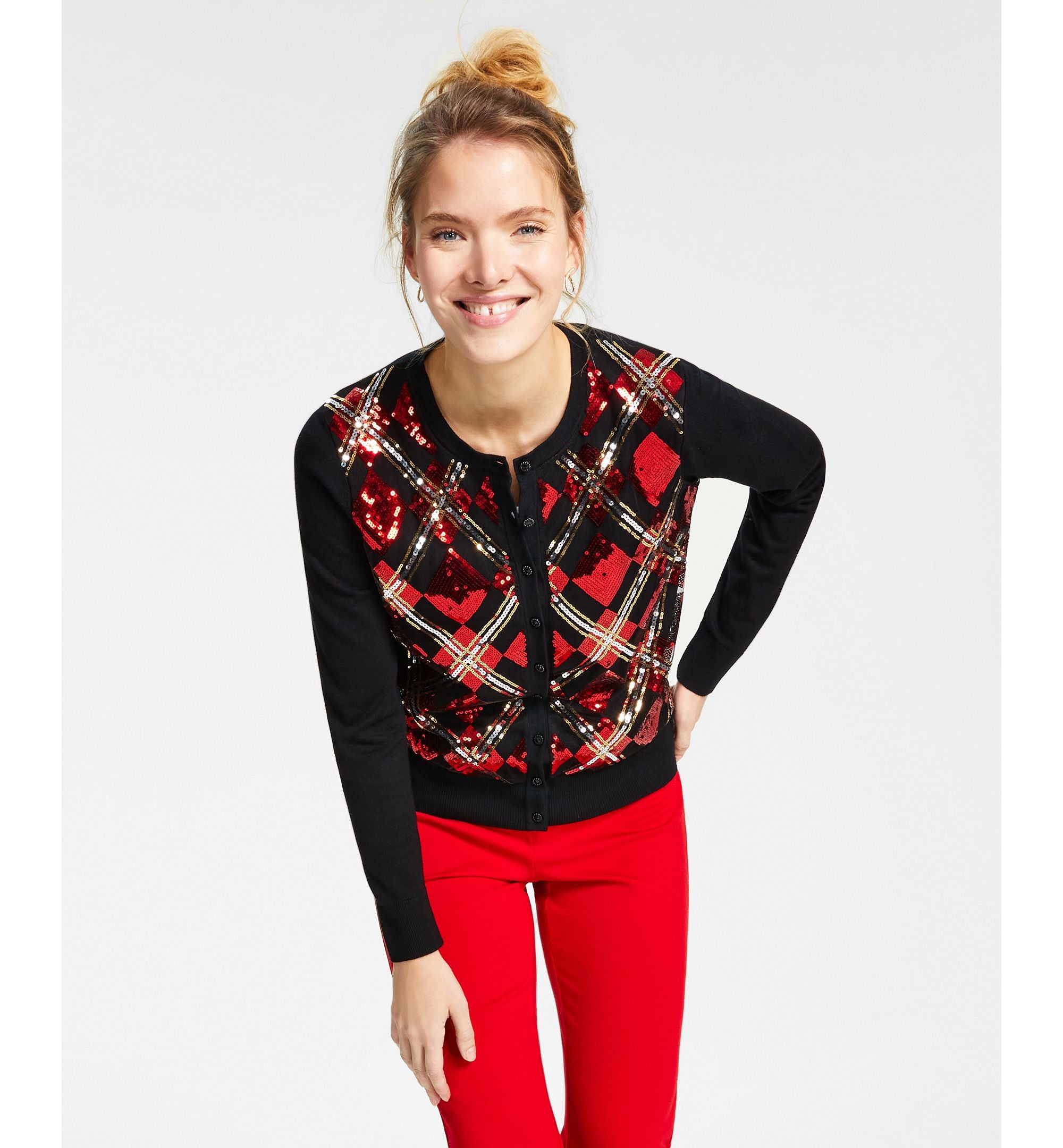 Women's Diamond Sequined Cardigan