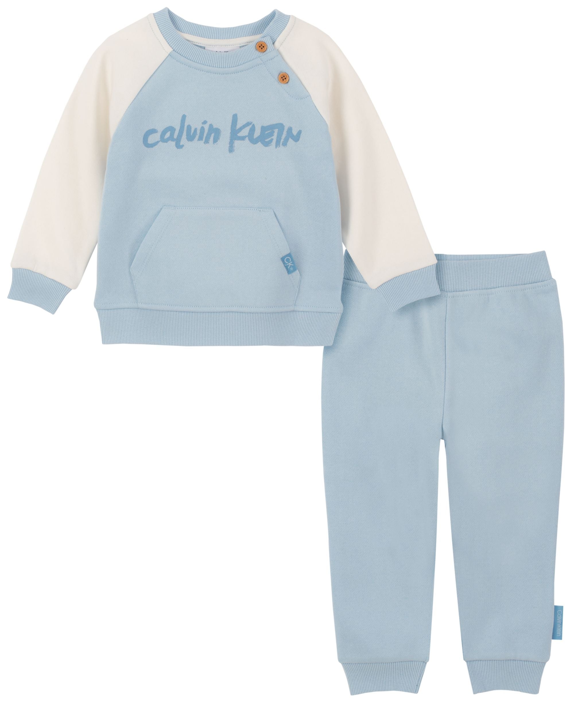 Baby Boys Colorblock Fleece Crewneck Sweatshirt and Joggers, 2 Piece Set