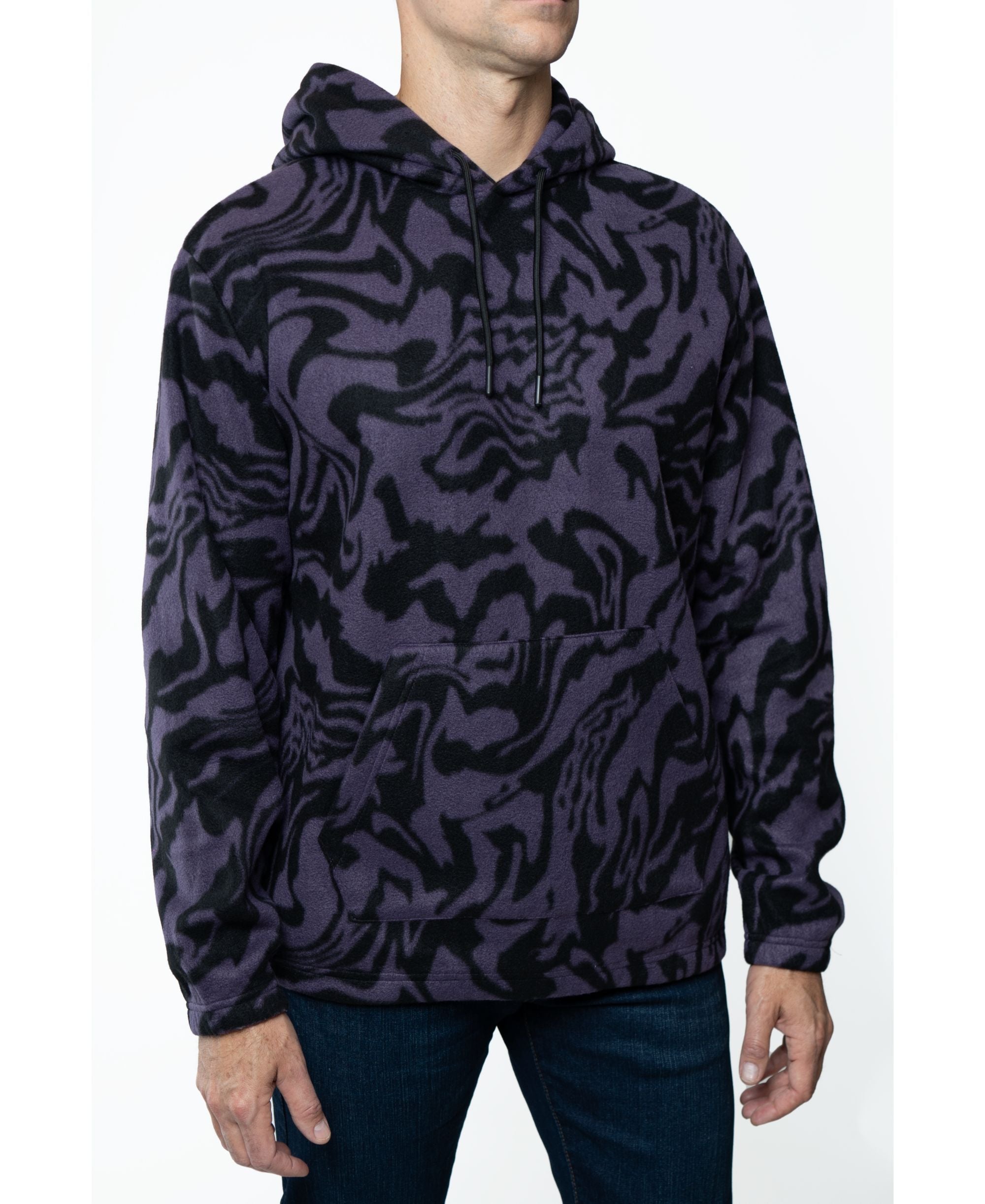 Men's Polar Fleece Pullover Hooded Sweatshirt