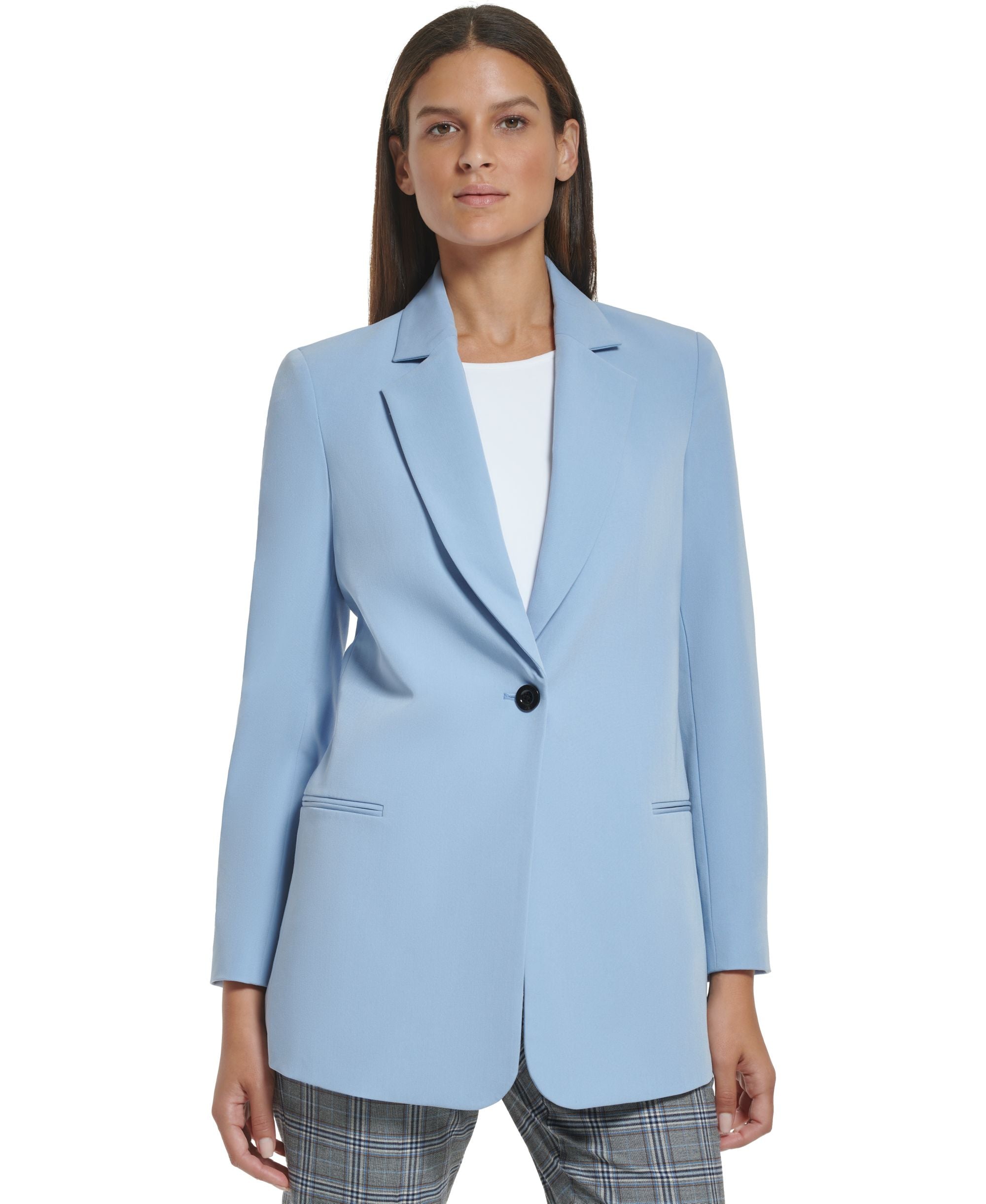 Women's Long Single-Button Blazer
