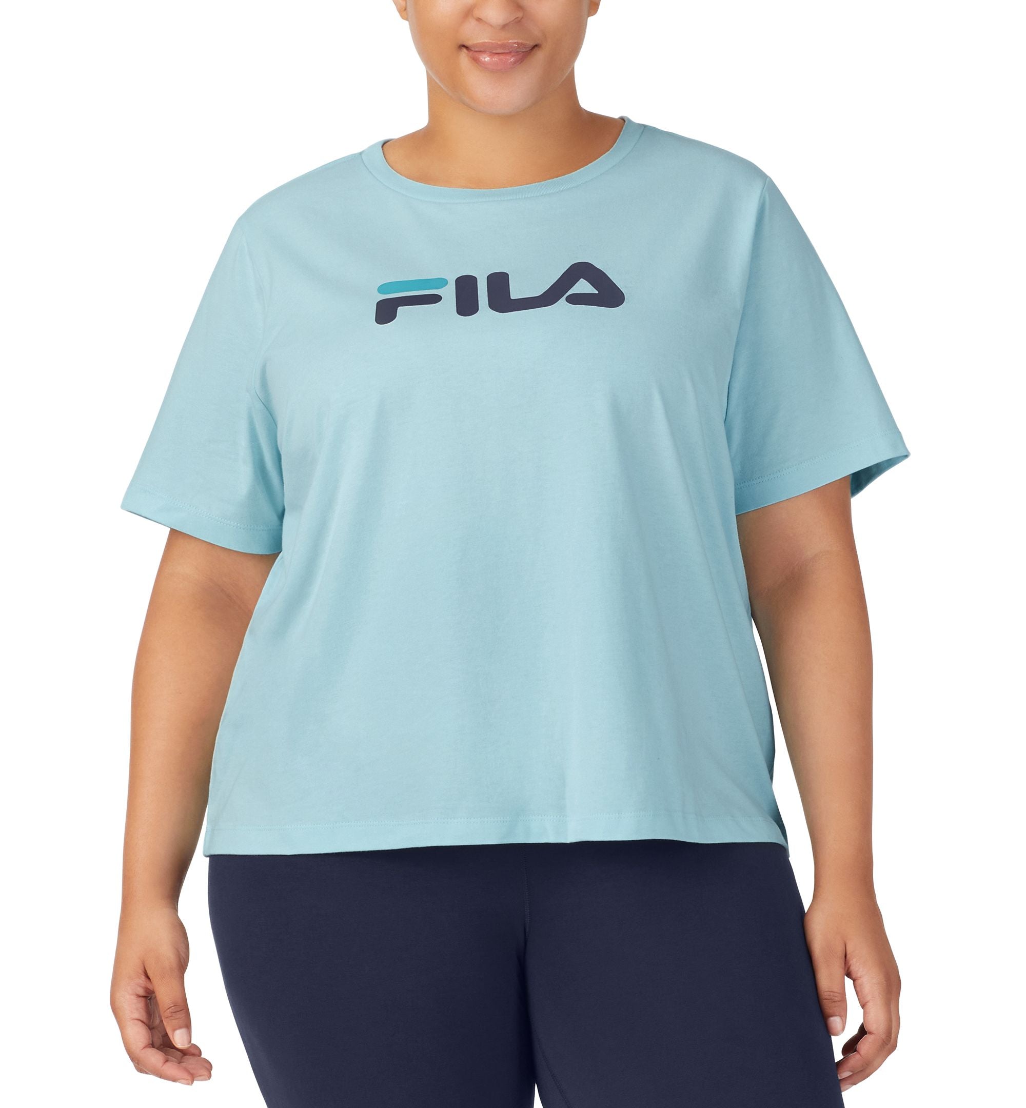 Plus Size Thea Cotton Logo Short-Sleeve T-Shirt