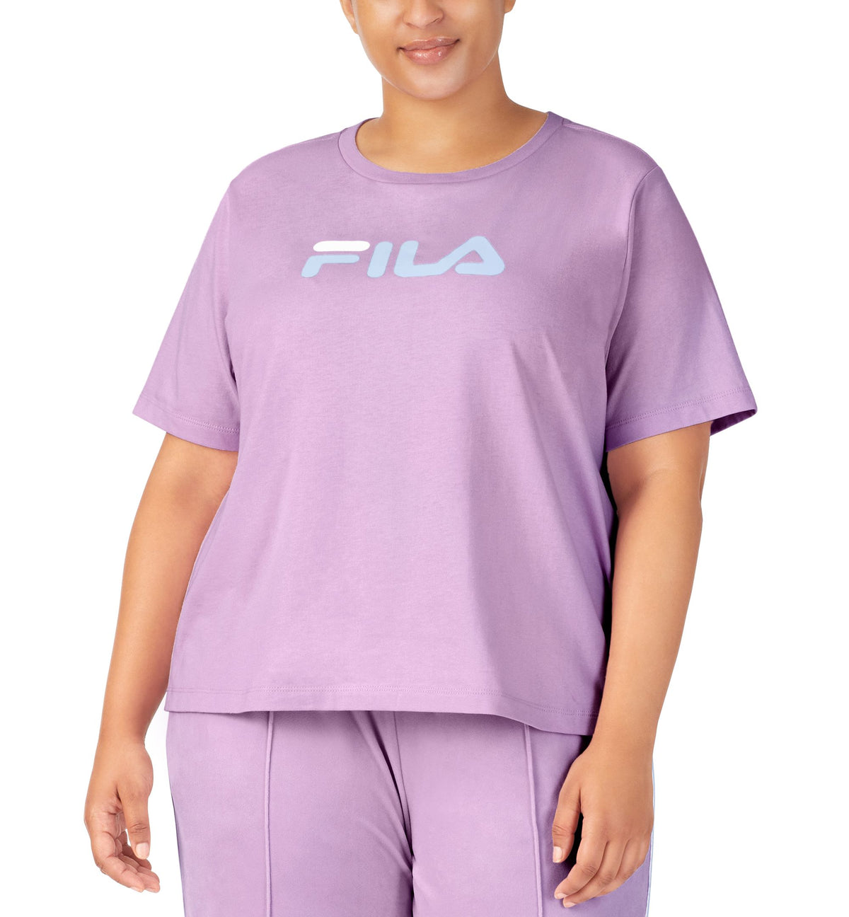 Plus Size Thea Cotton Logo Short-Sleeve T-Shirt