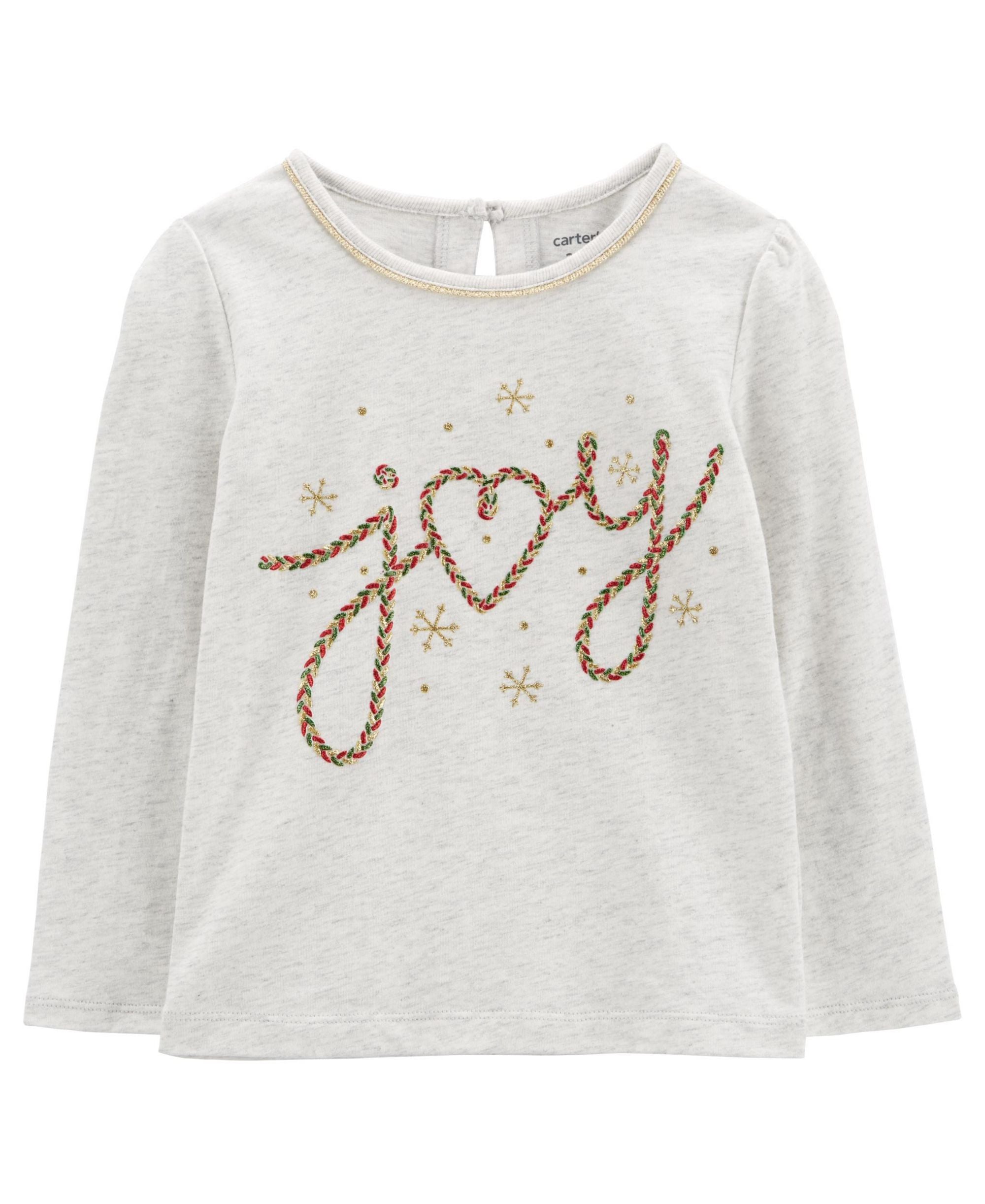Carters Toddler Girls Christmas Joy Jersey T-Shirt