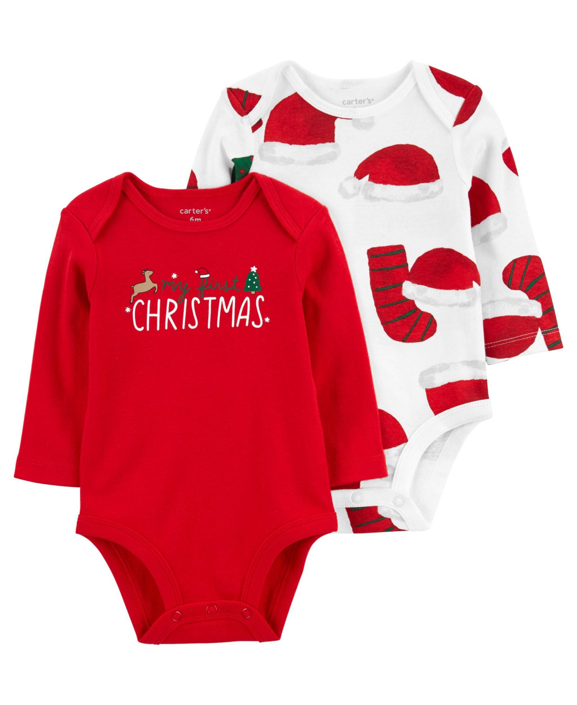 Carters Baby Boys Christmas Bodysuits Pack Of 2