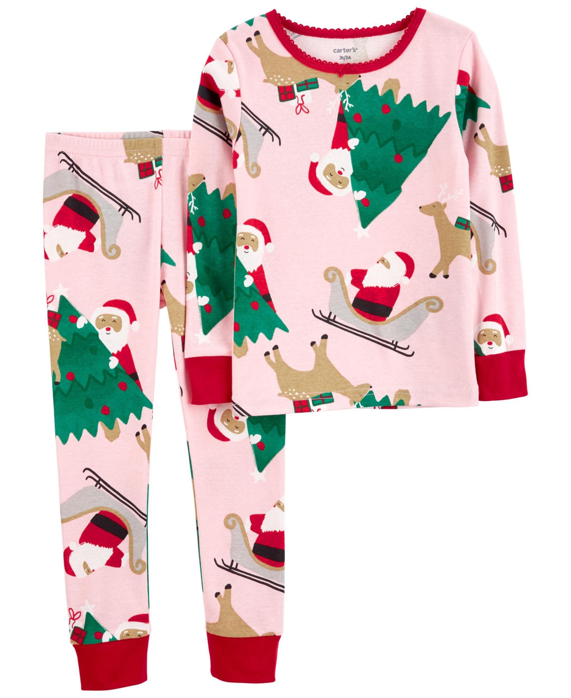 Carters Toddler Girls Christmas Snug Fit Pajama 2 Piece Set