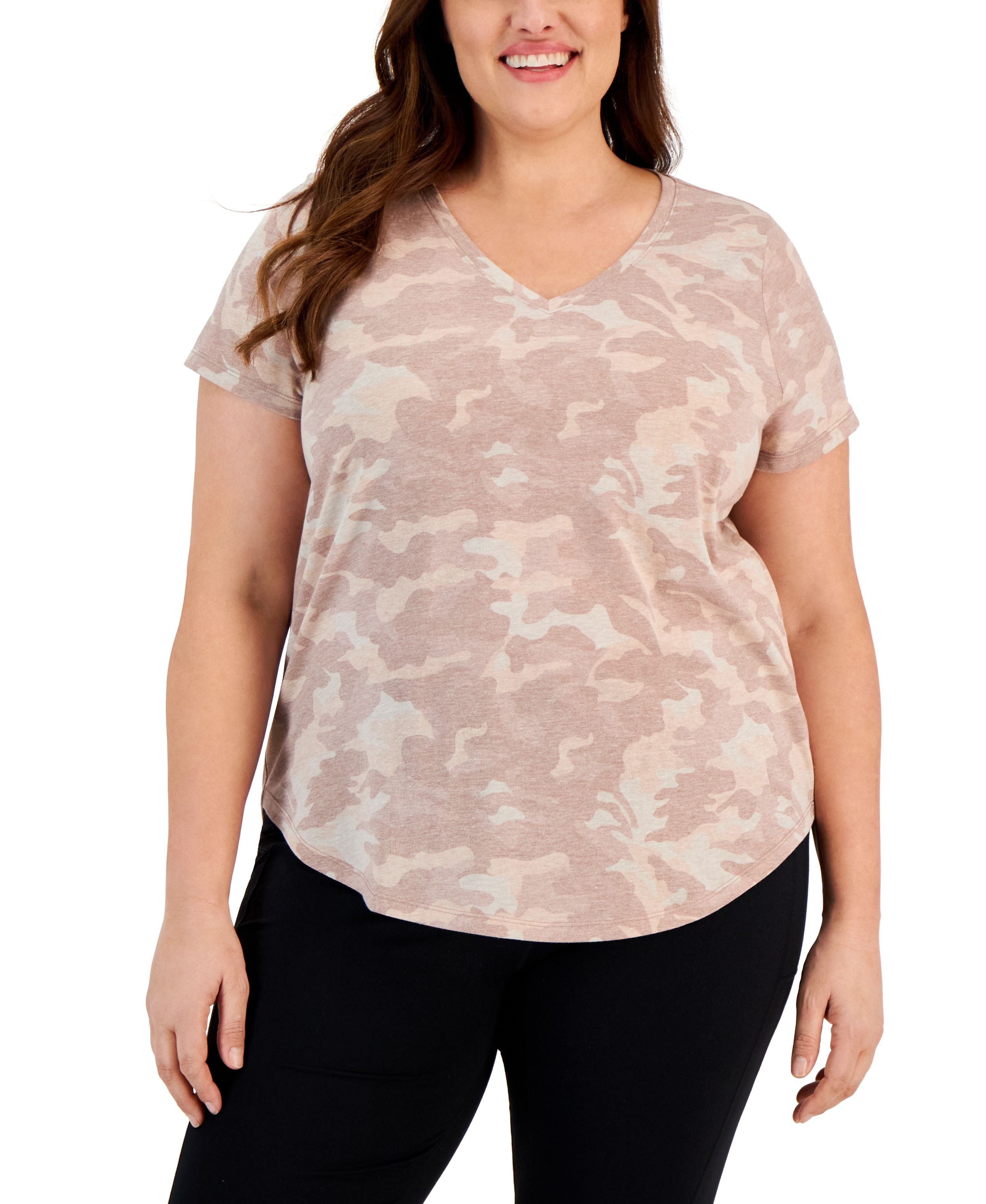 Plus Size Short-Sleeve Printed Perfect Tee