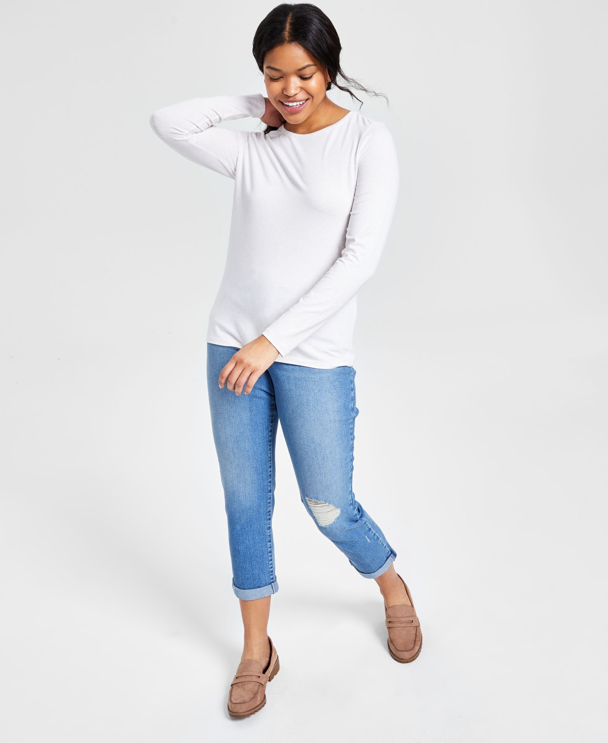 Women's Long-Sleeve Crewneck T-Shirt