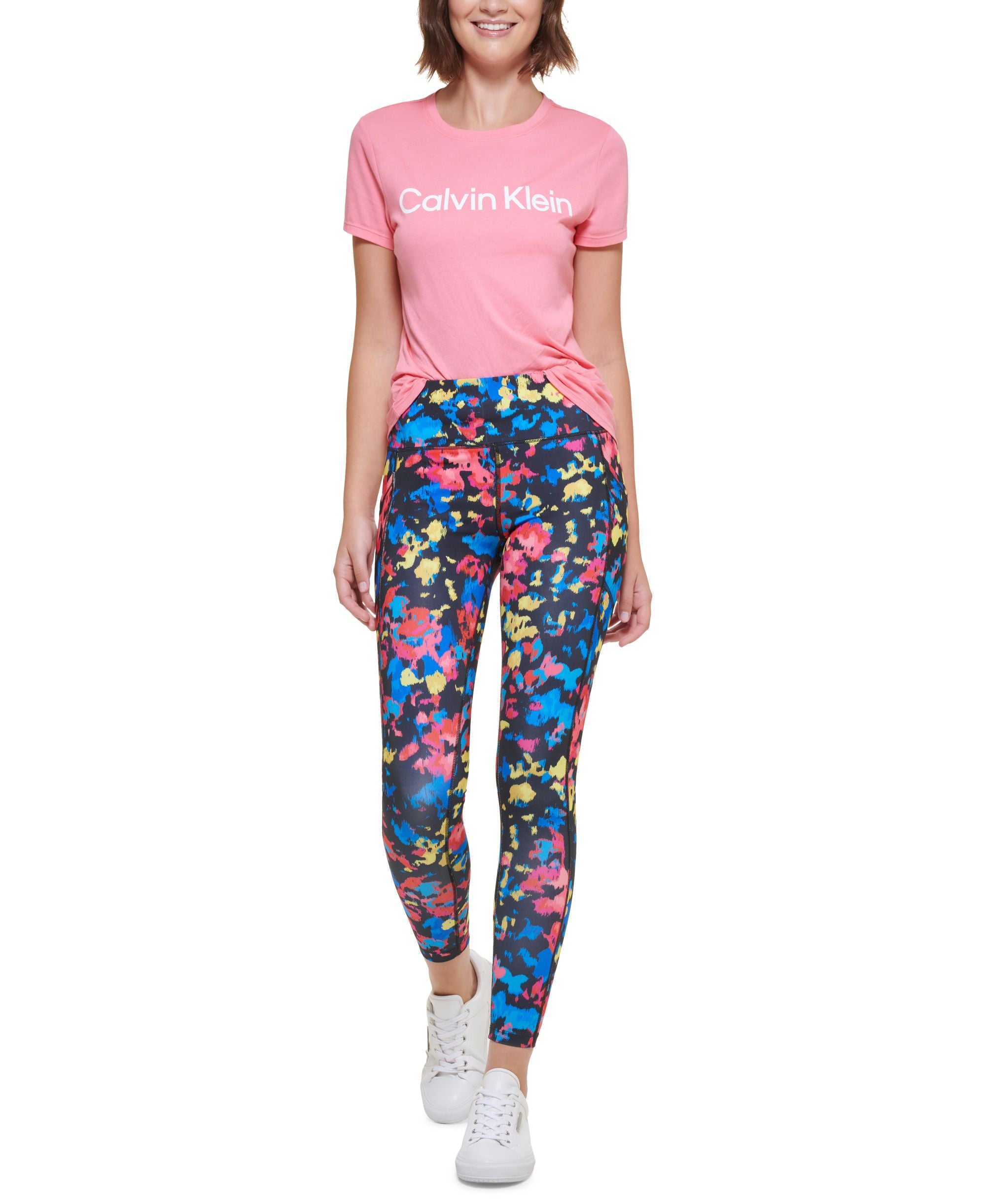 Calvin Klein Performance Womens Active Printed Pocket Leggings