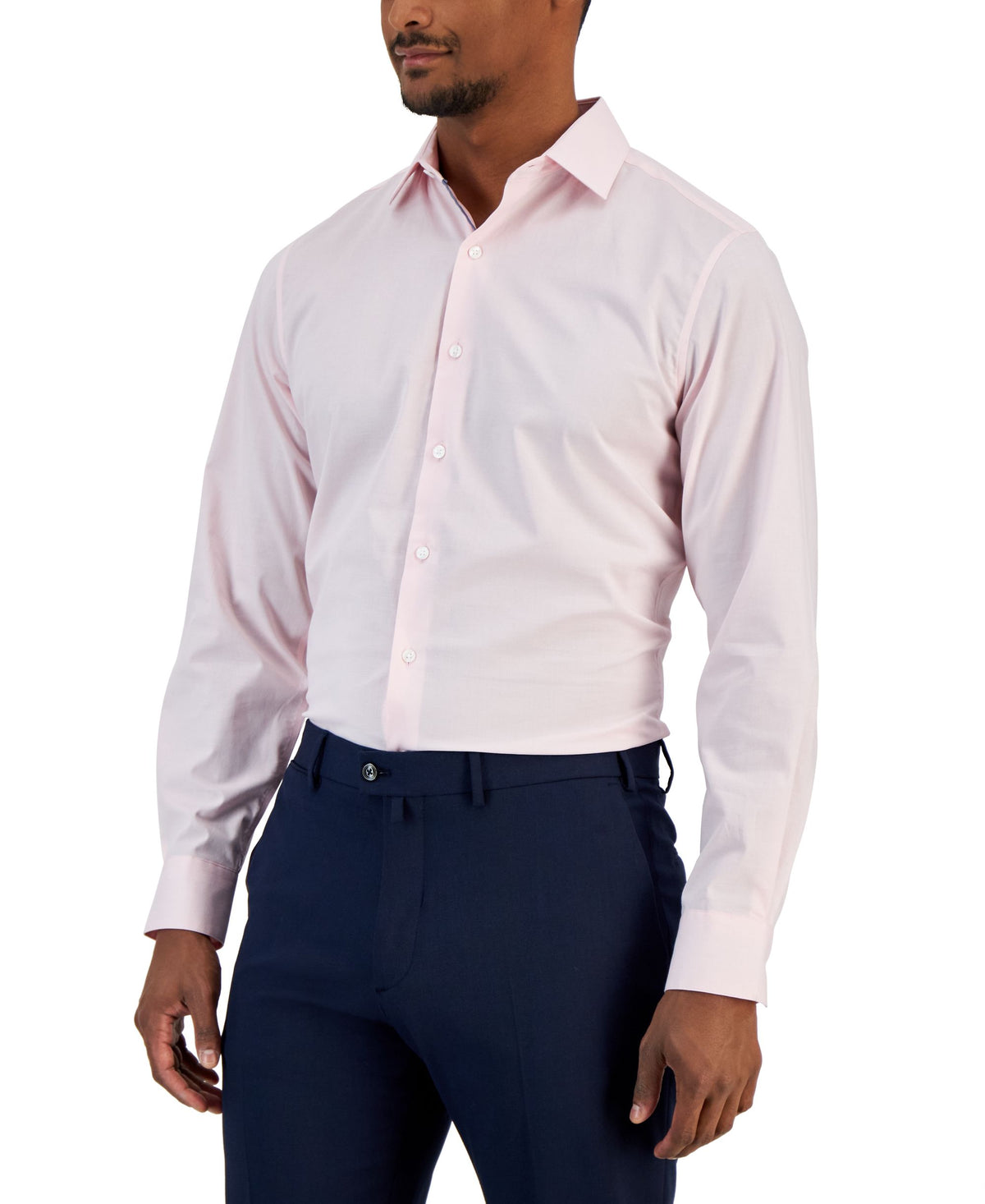 Men's Slim Fit Chambray Dress Shirt