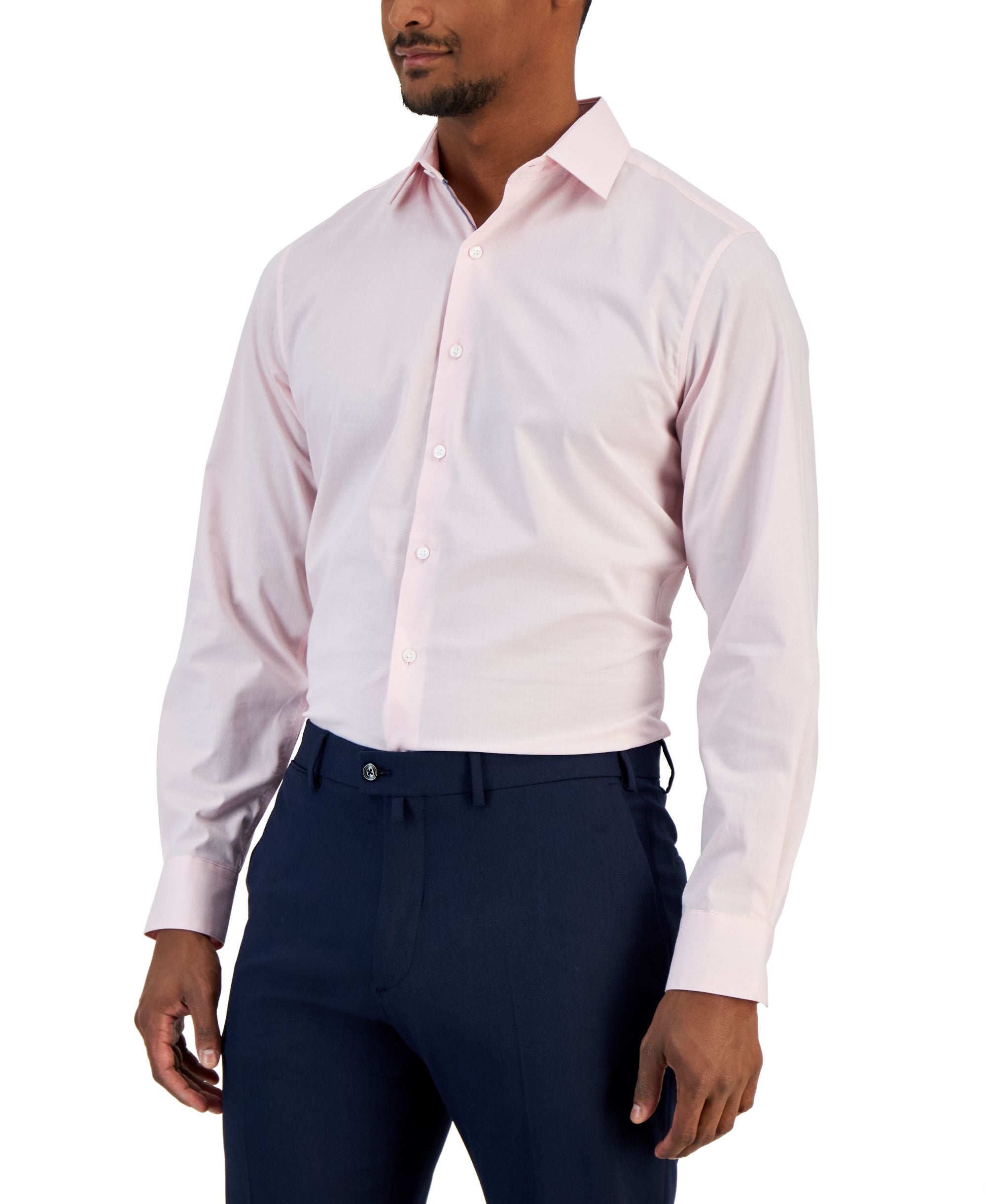 Men's Slim Fit Chambray Dress Shirt