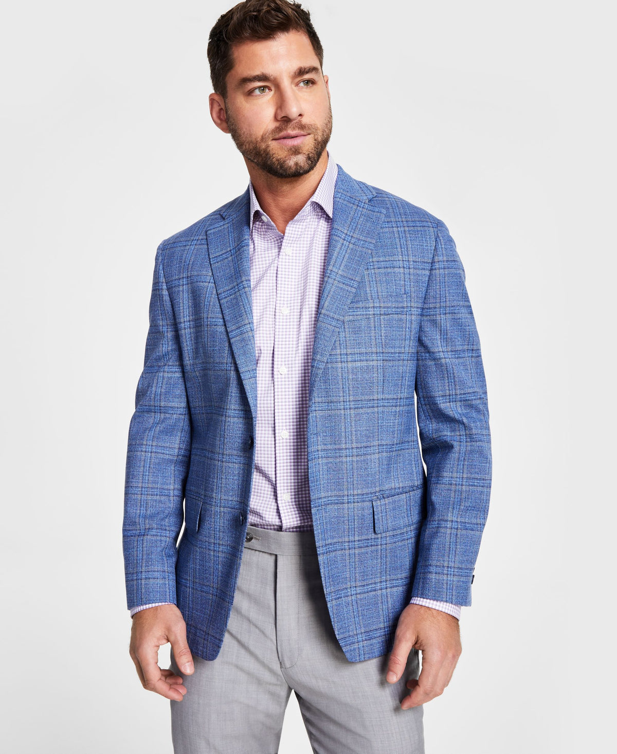 Men's Modern-Fit Plaid Sport Coat