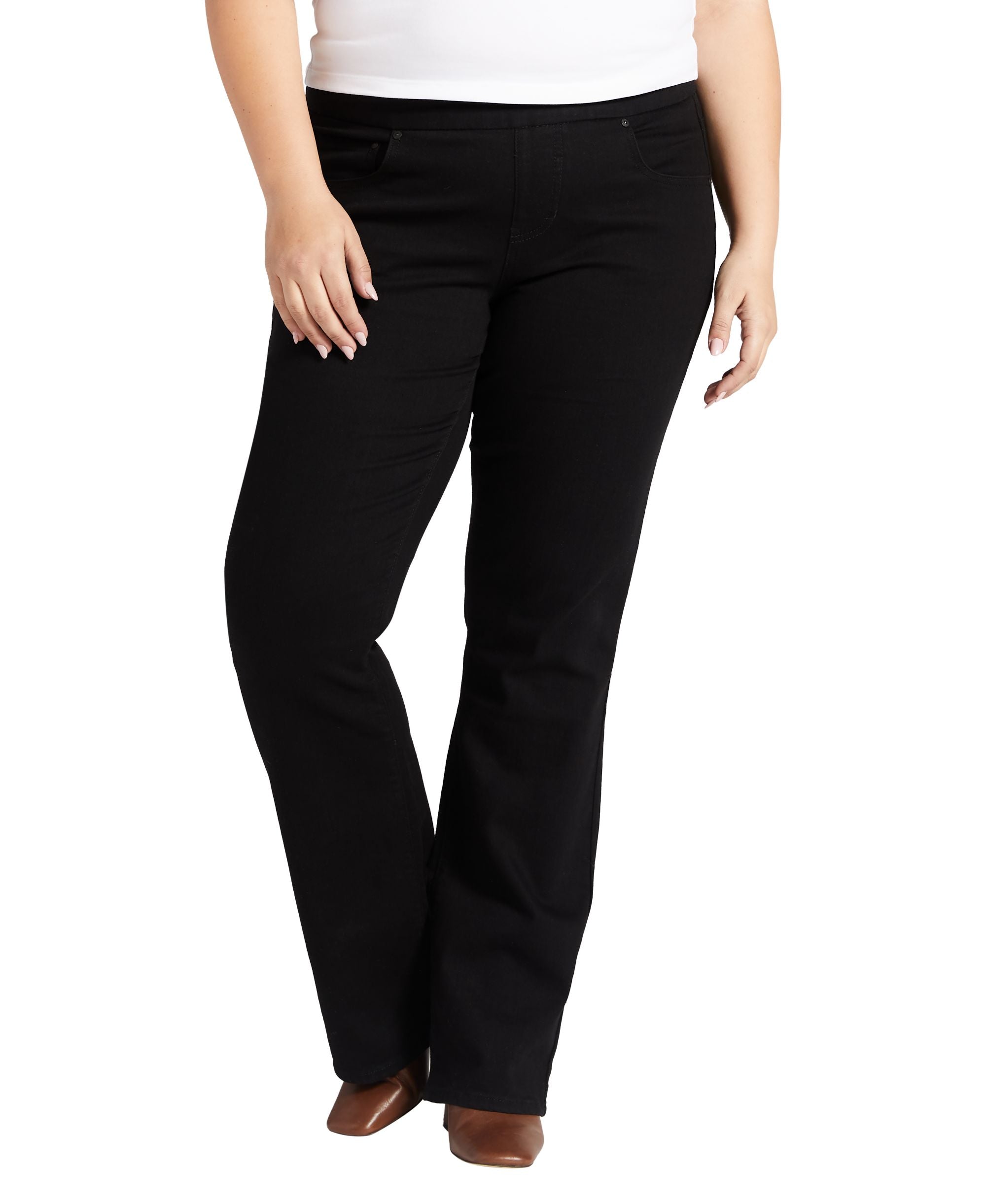 Plus Size Paley Mid Rise Bootcut Pull-On Jeans