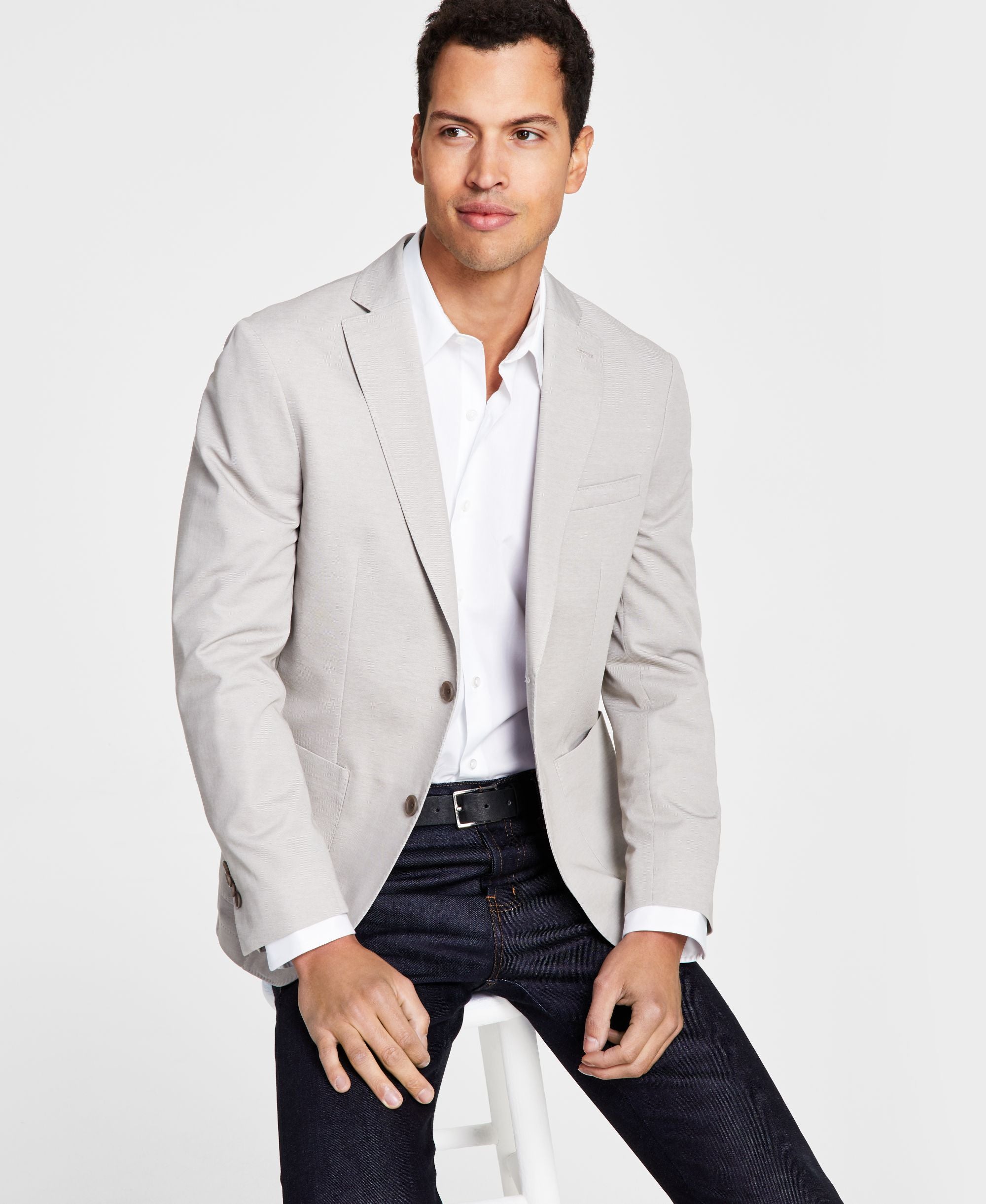Men's Slim-Fit Solid Blazer