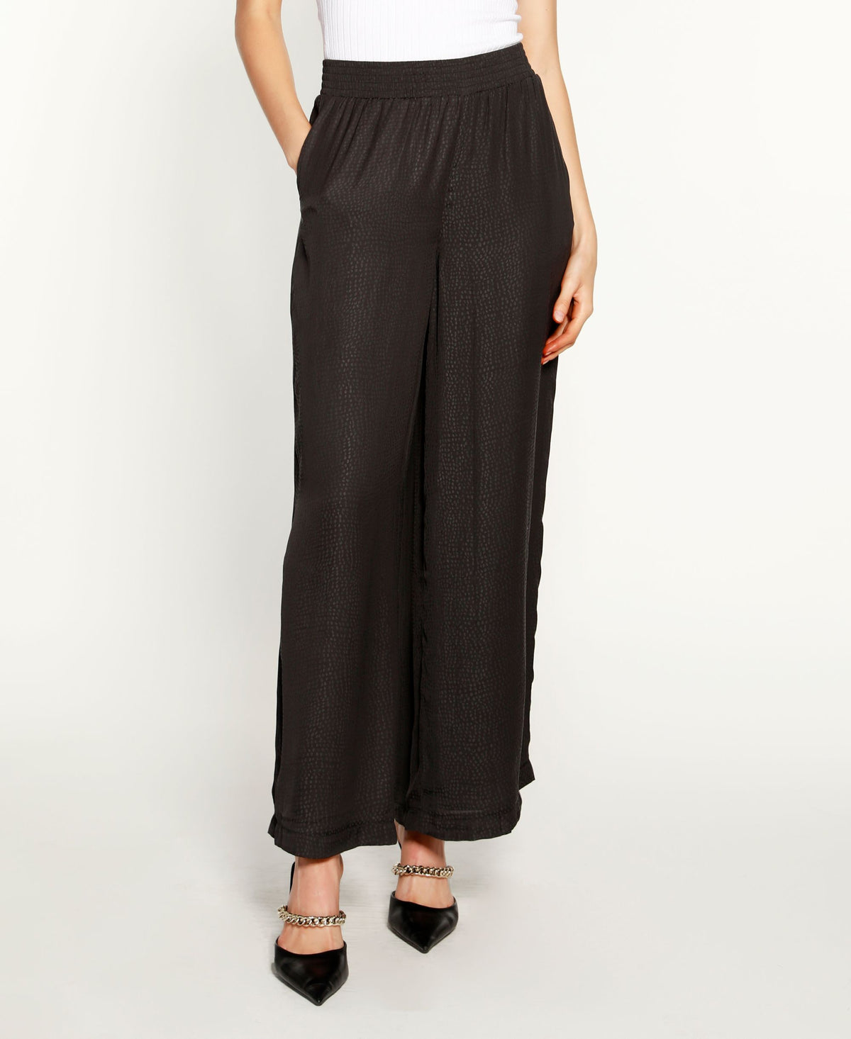 Belldini Black Label Petite Wide Leg Dress Pants