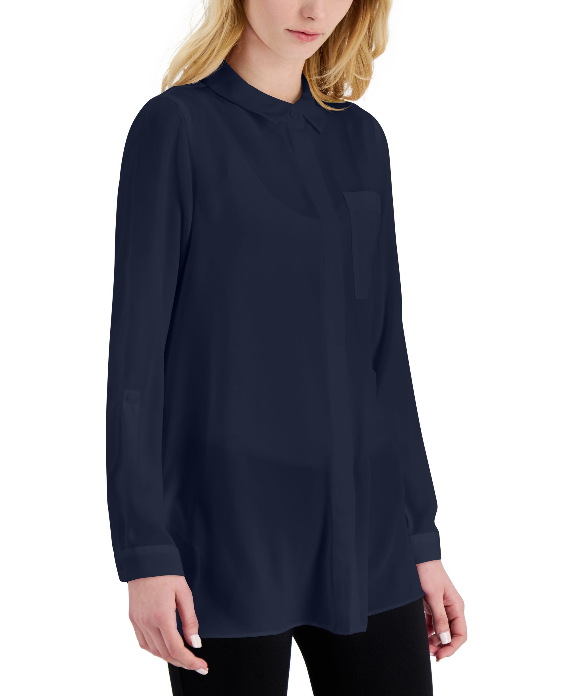 Alfani Button Front Tunic