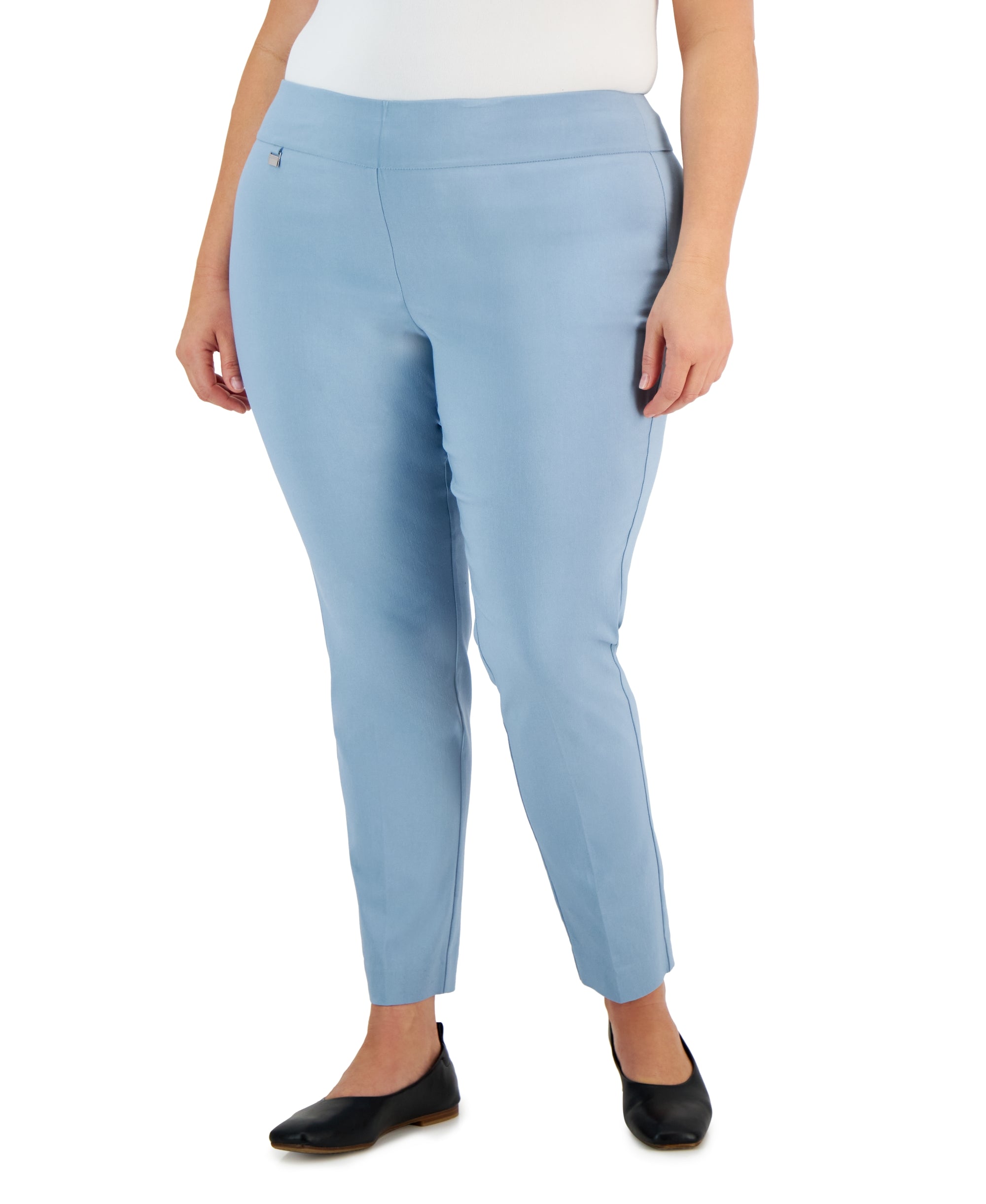Plus Size Tummy-Control Pull-On Skinny Pants