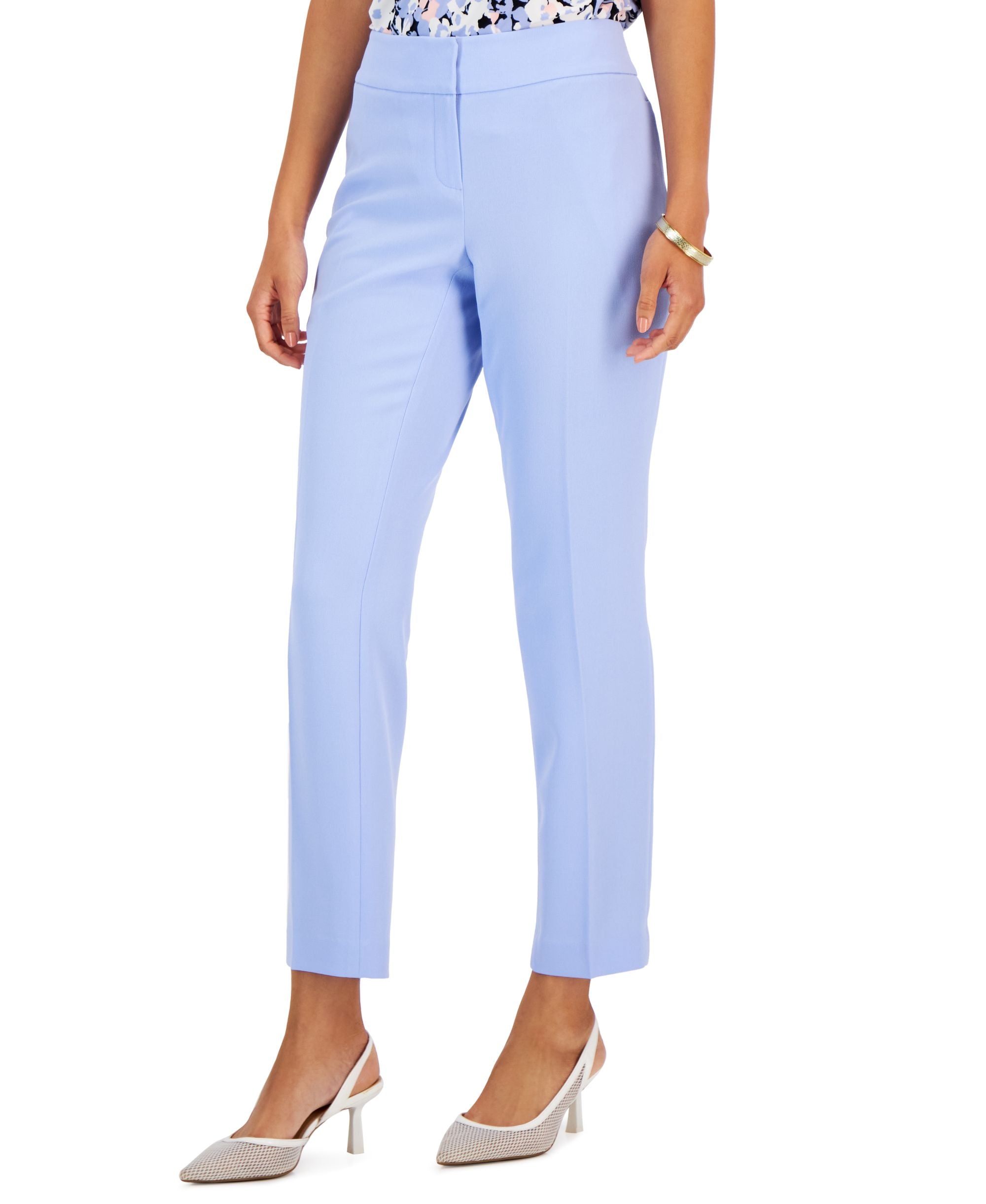 Women's Stretch-Crepe Straight-Leg Pants