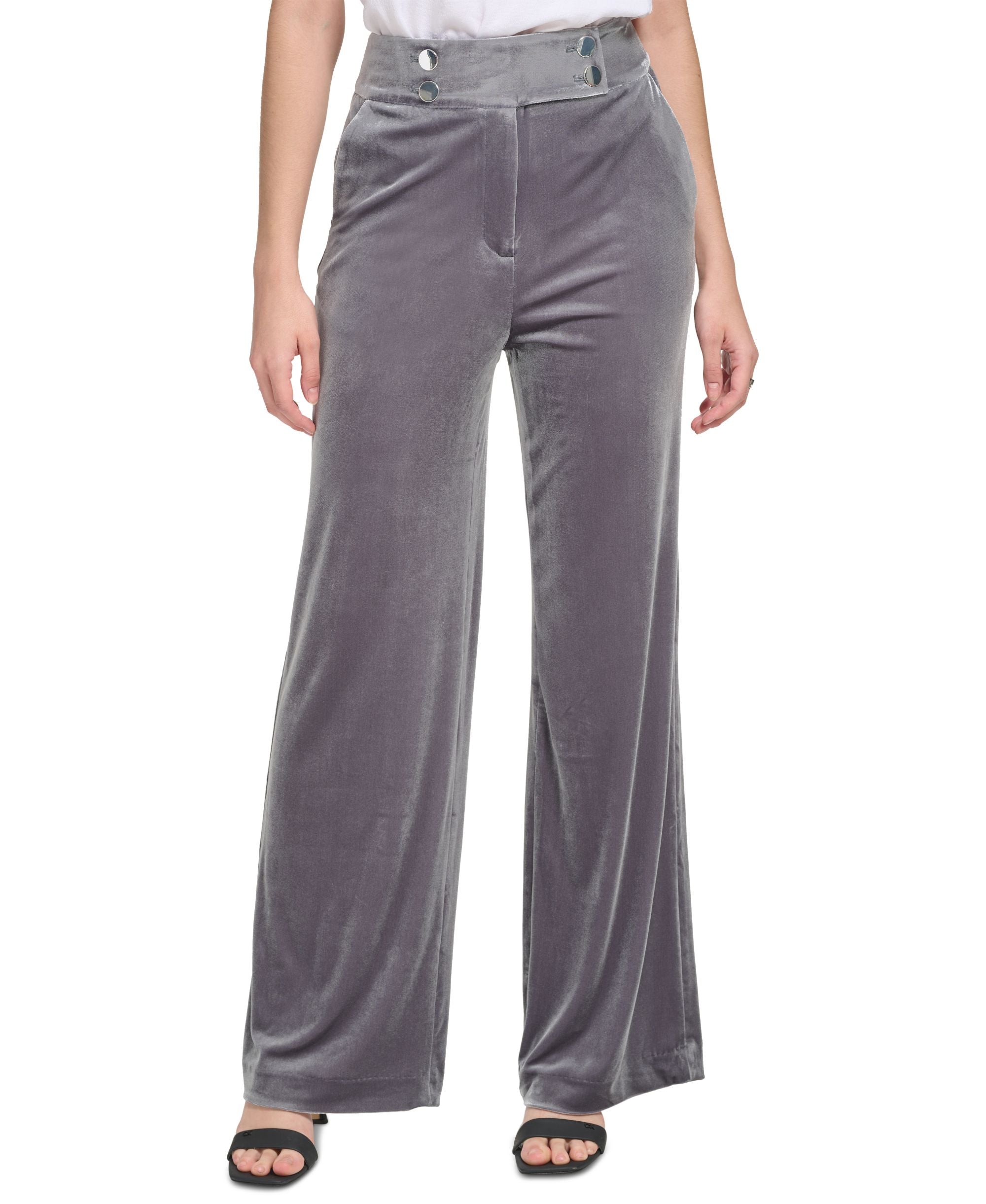 Women's Velvet Wide Leg Pants