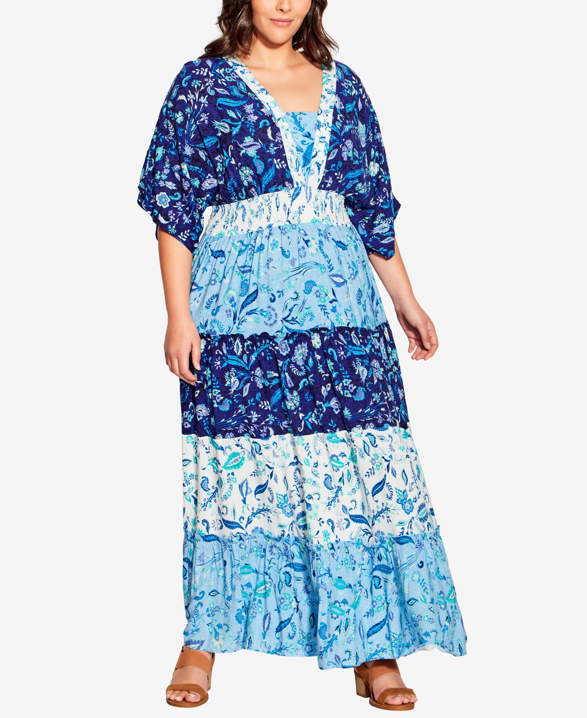 Plus Size Daisy Tiered Maxi Dress