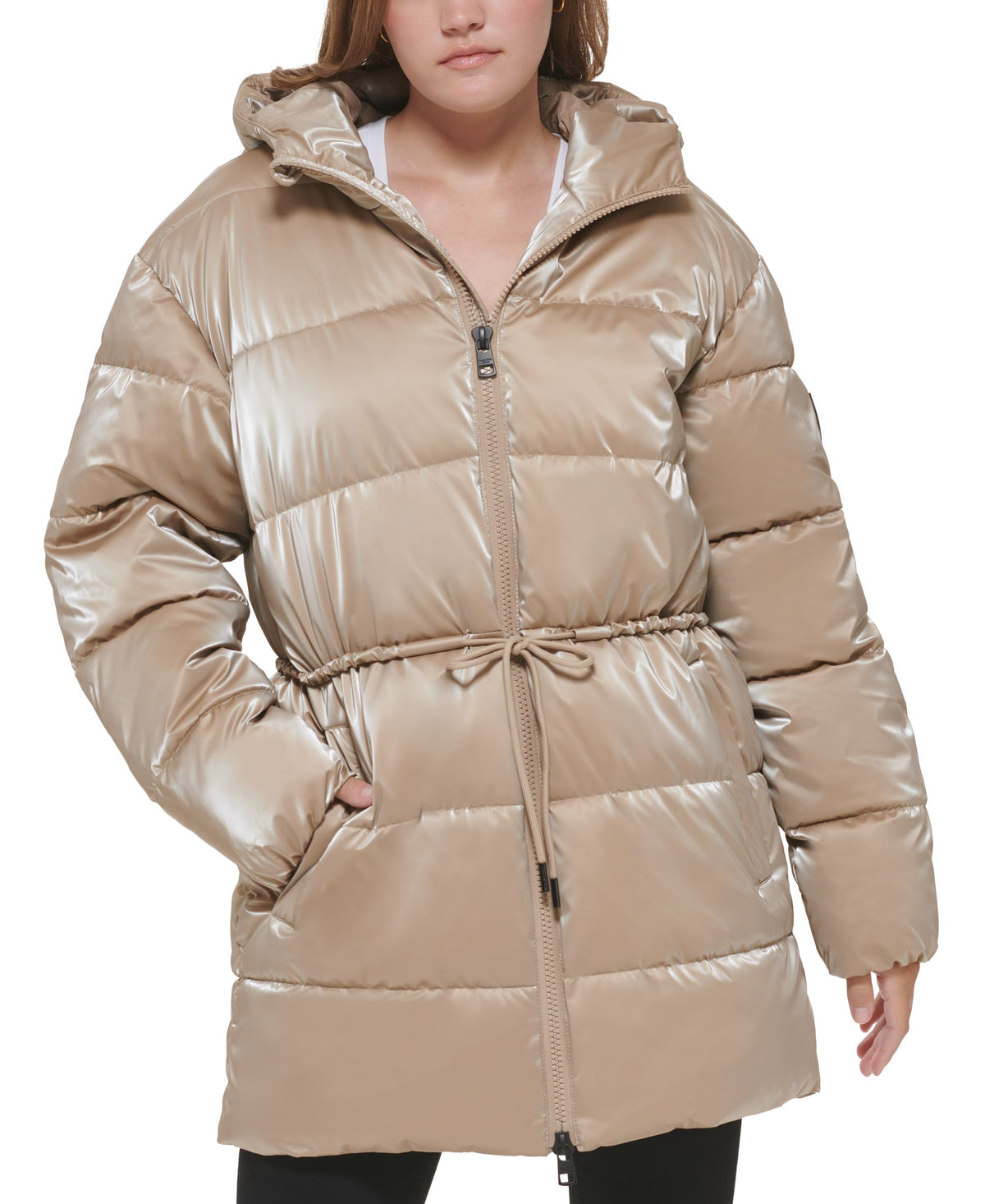 Women's Quilted Puffer Hood Jacket