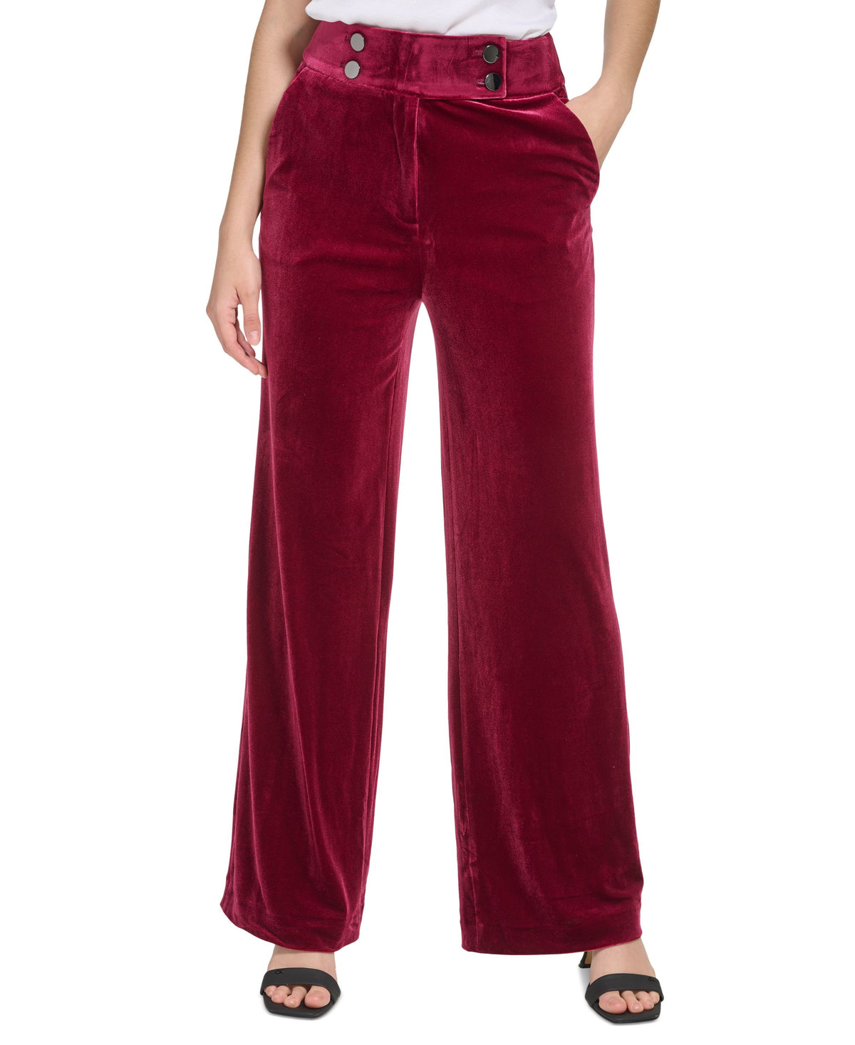 Women's Velvet Wide Leg Pants