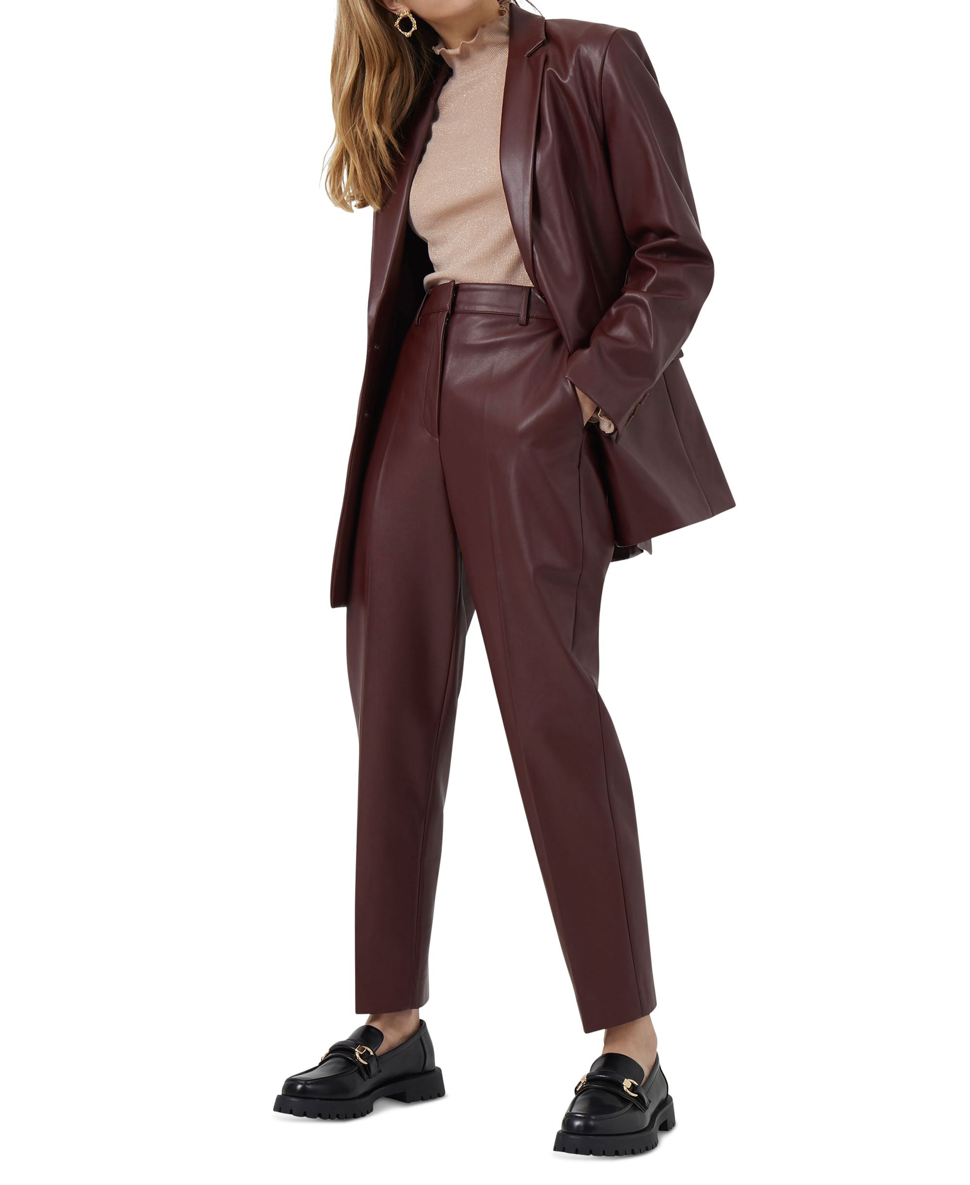 Women's Crolenda Faux-Leather Blazer