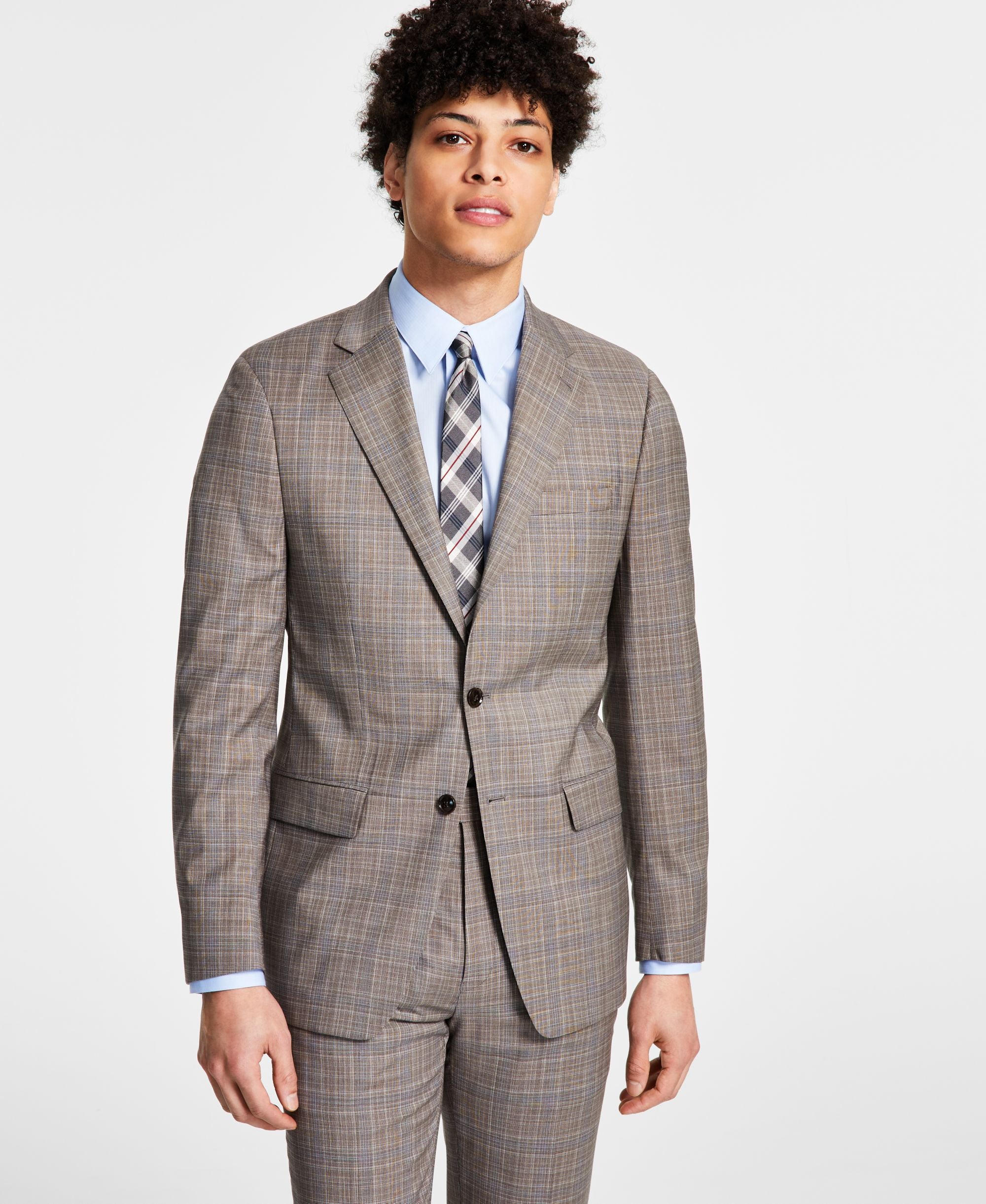 Men's Slim-Fit Wool Stretch Suit Jacket