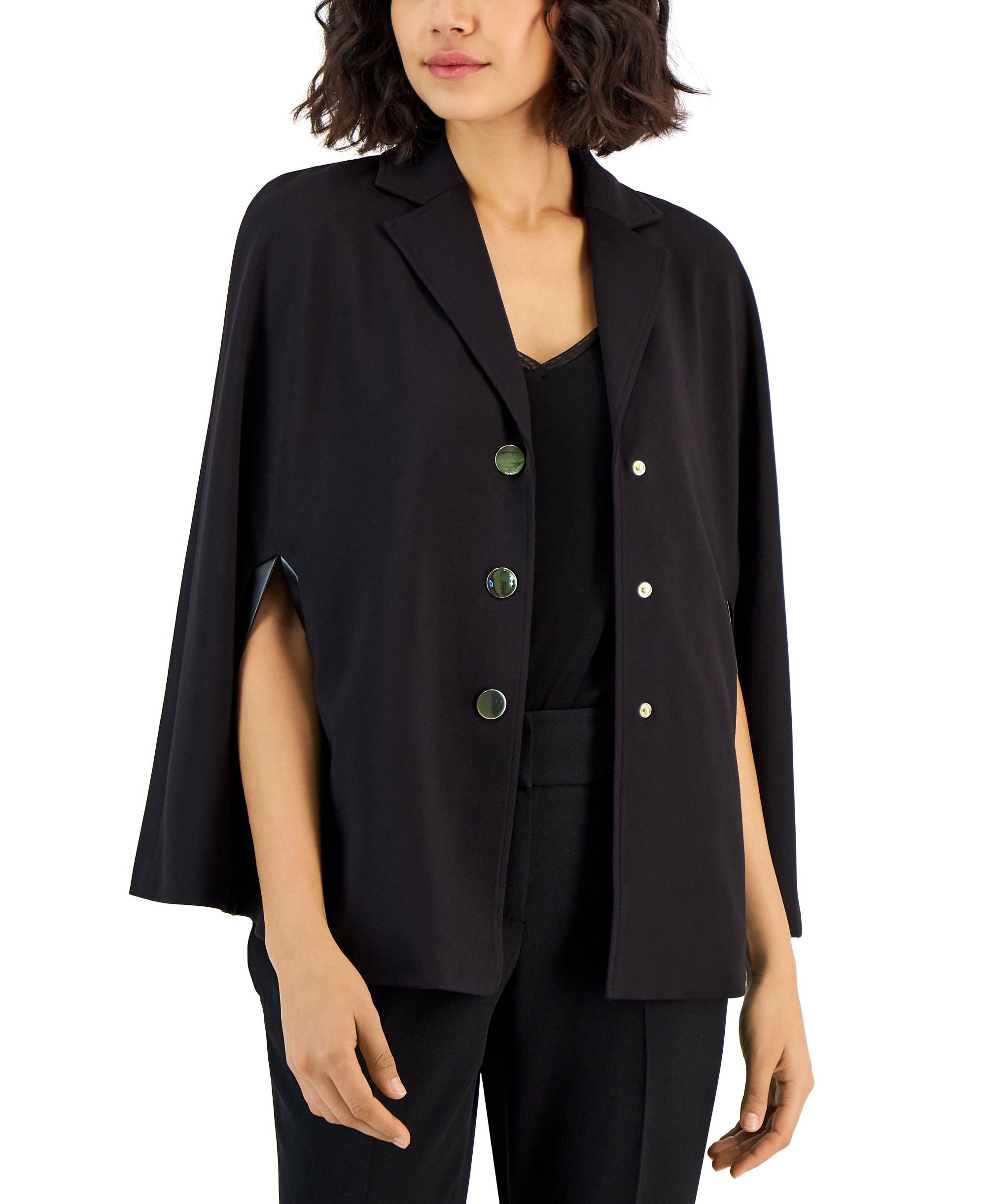 Women's Notch-Collar Cape-Sleeve Jacket