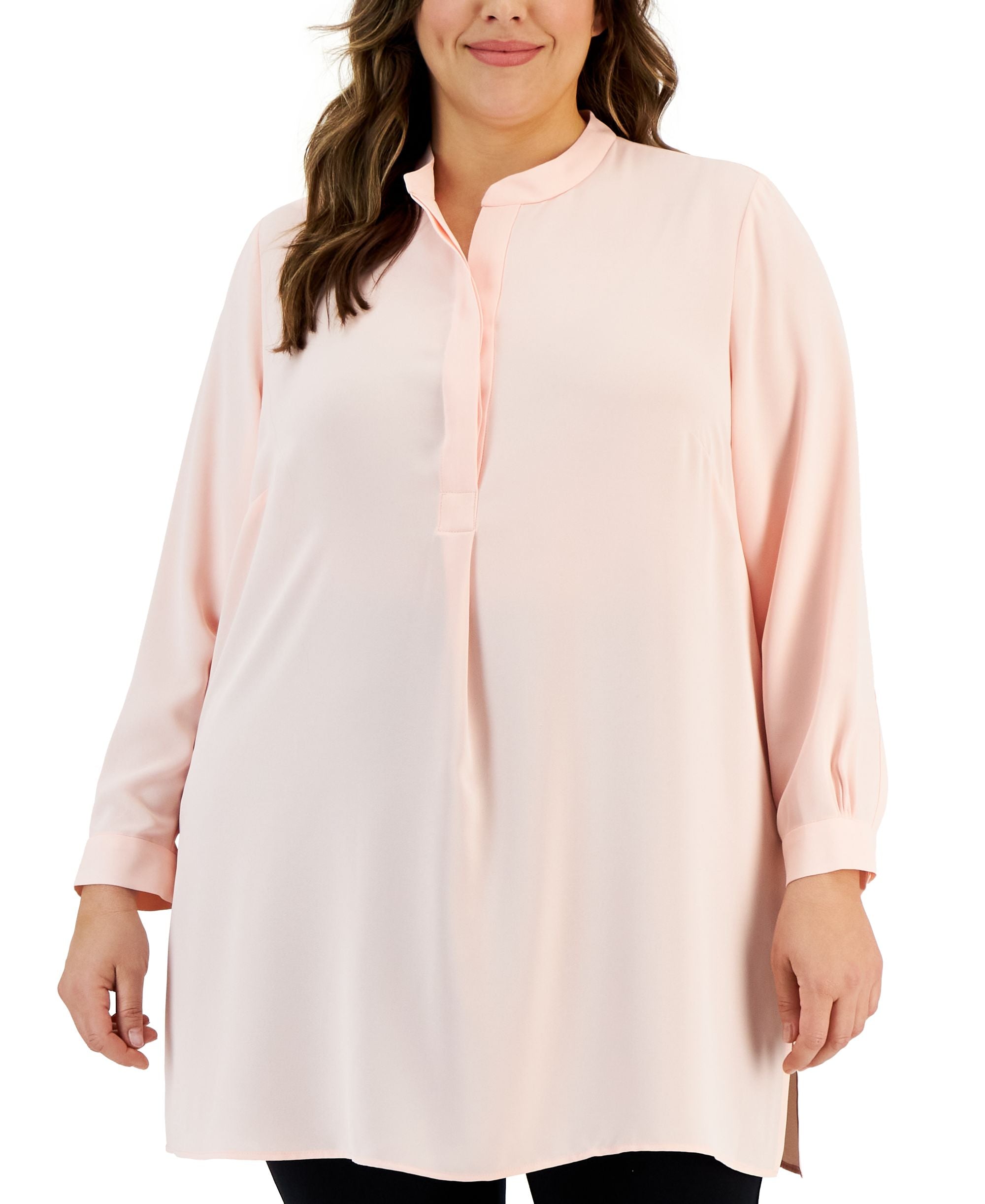 Plus Size Longer Length Nehru Tunic