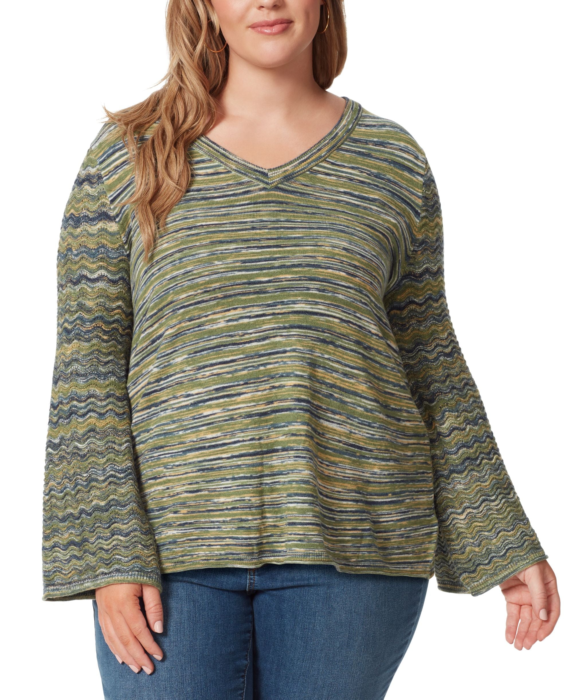 Trendy Plus Size Marietta Flare-Sleeve Top