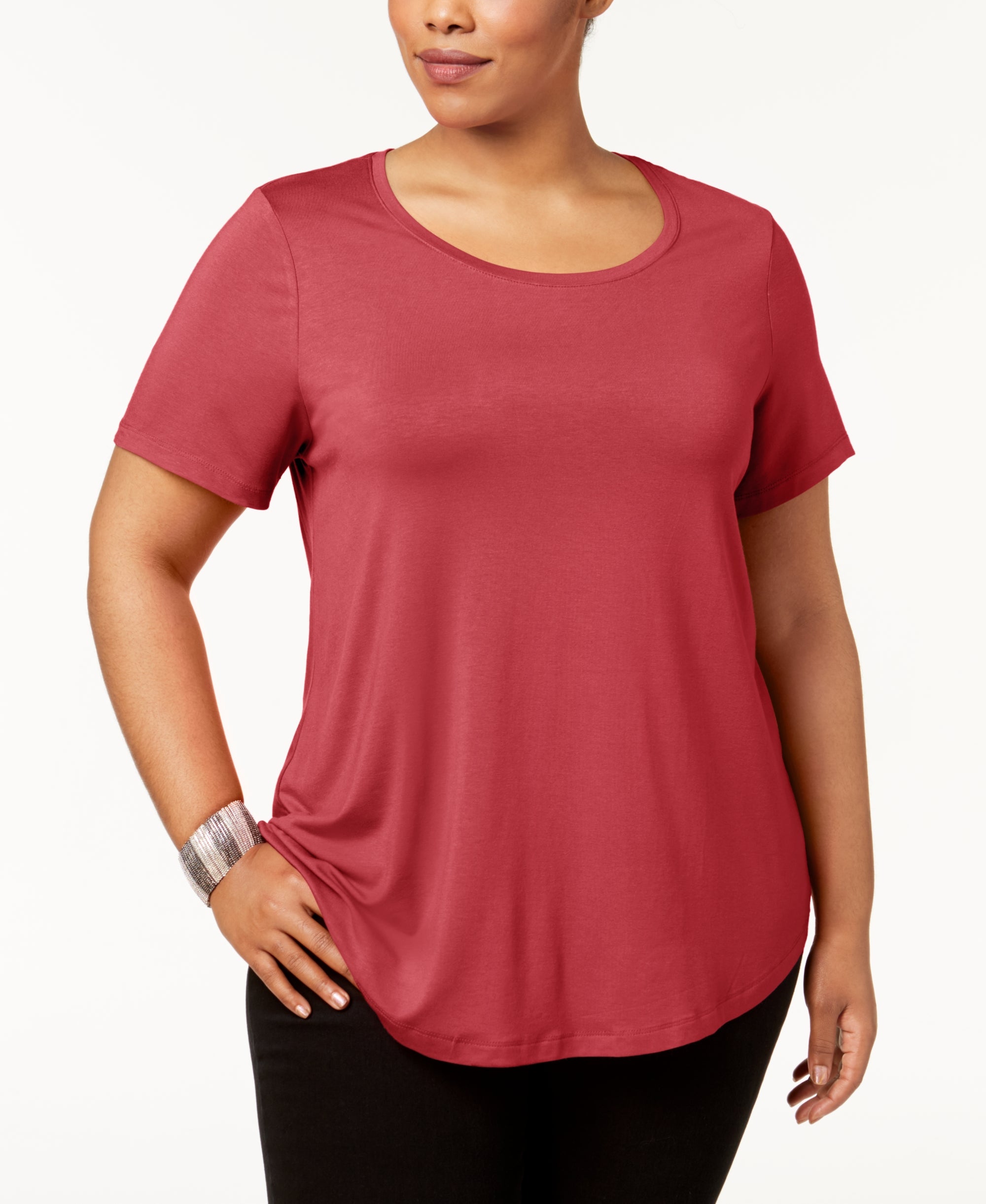 JM Collection Plus Size Short Sleeve Top