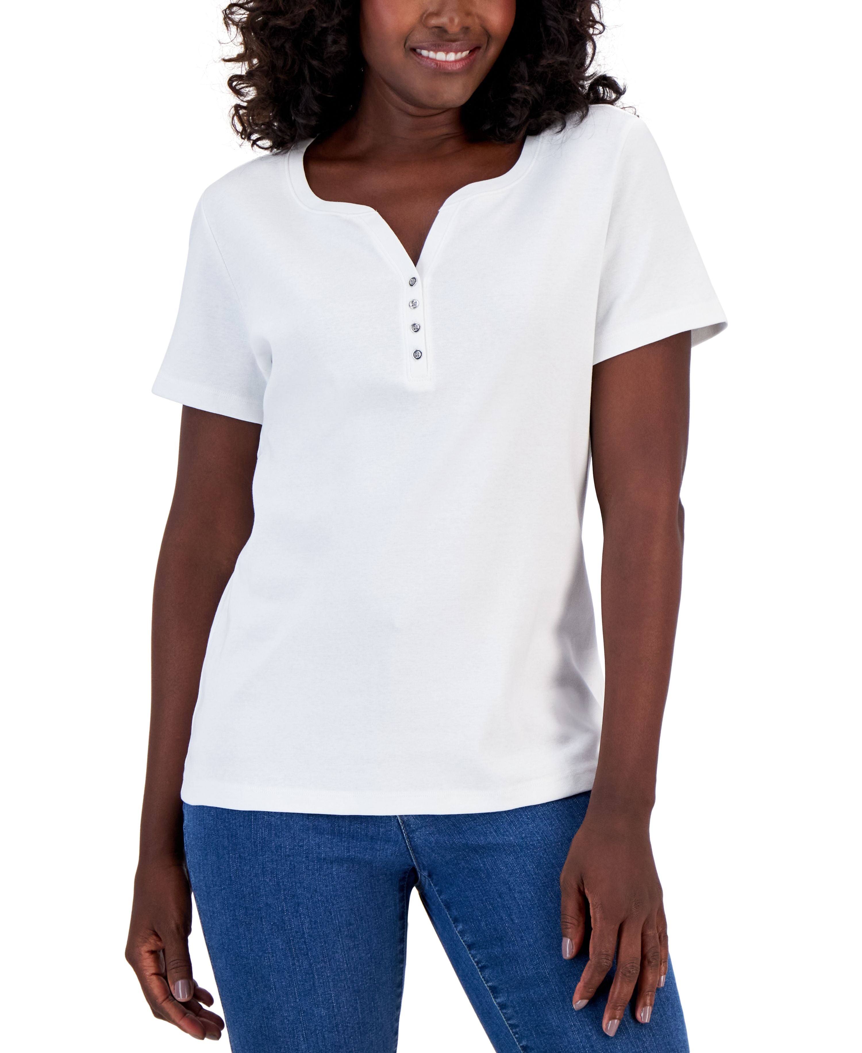 Short Sleeve Henley Top