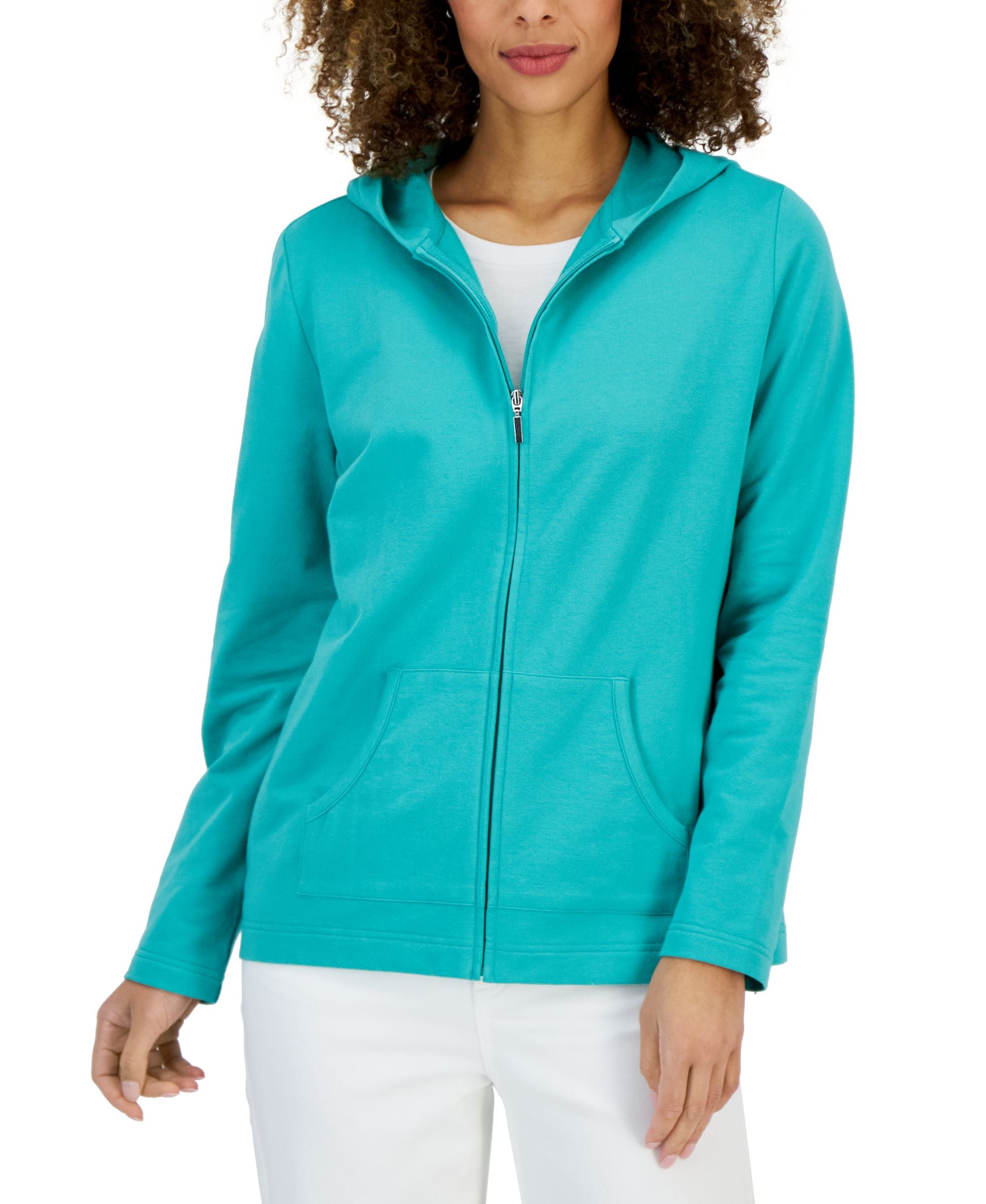 Long Sleeve Zip-Front Hoodie