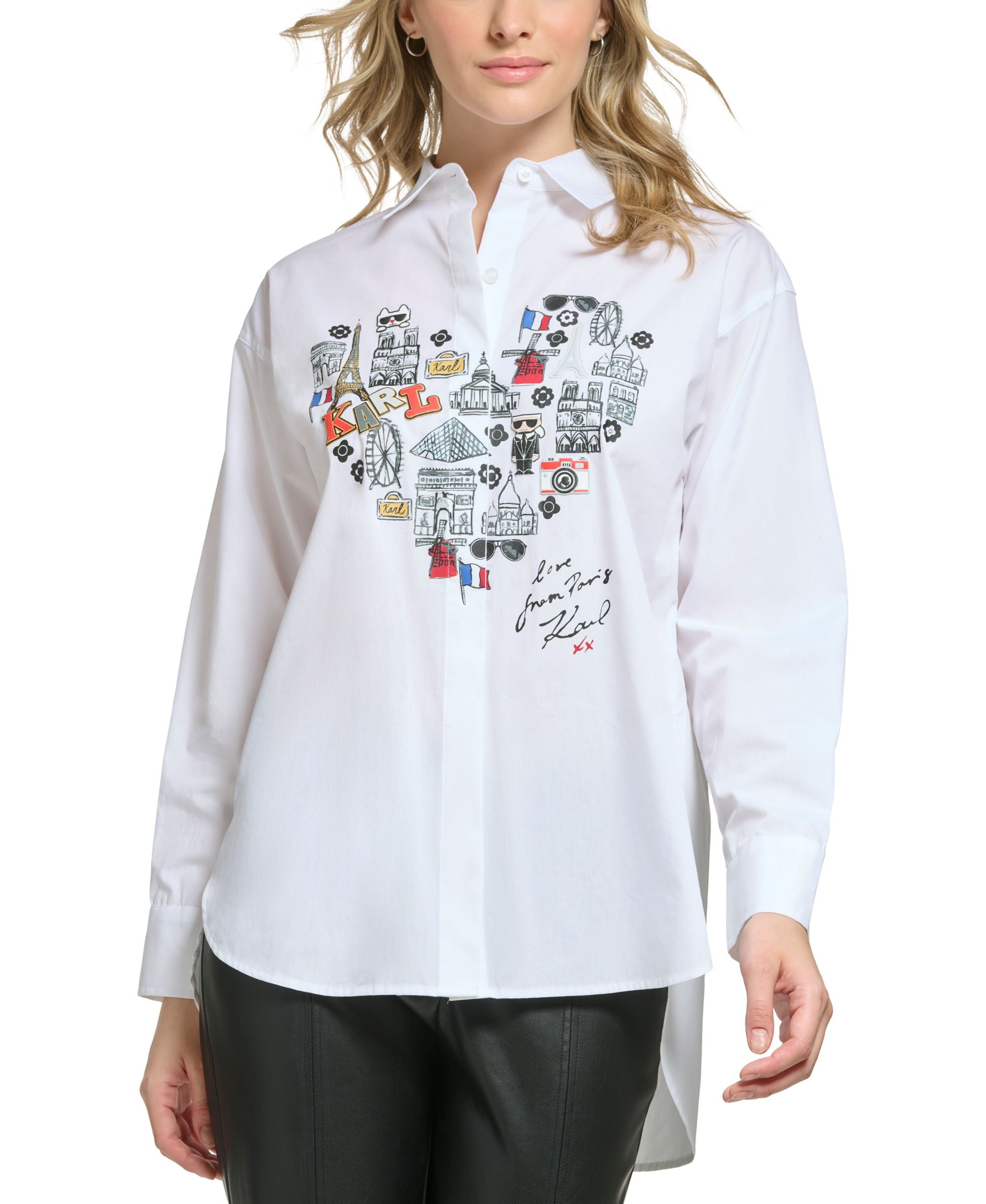 Women's Logo-Heart Poplin Shirt