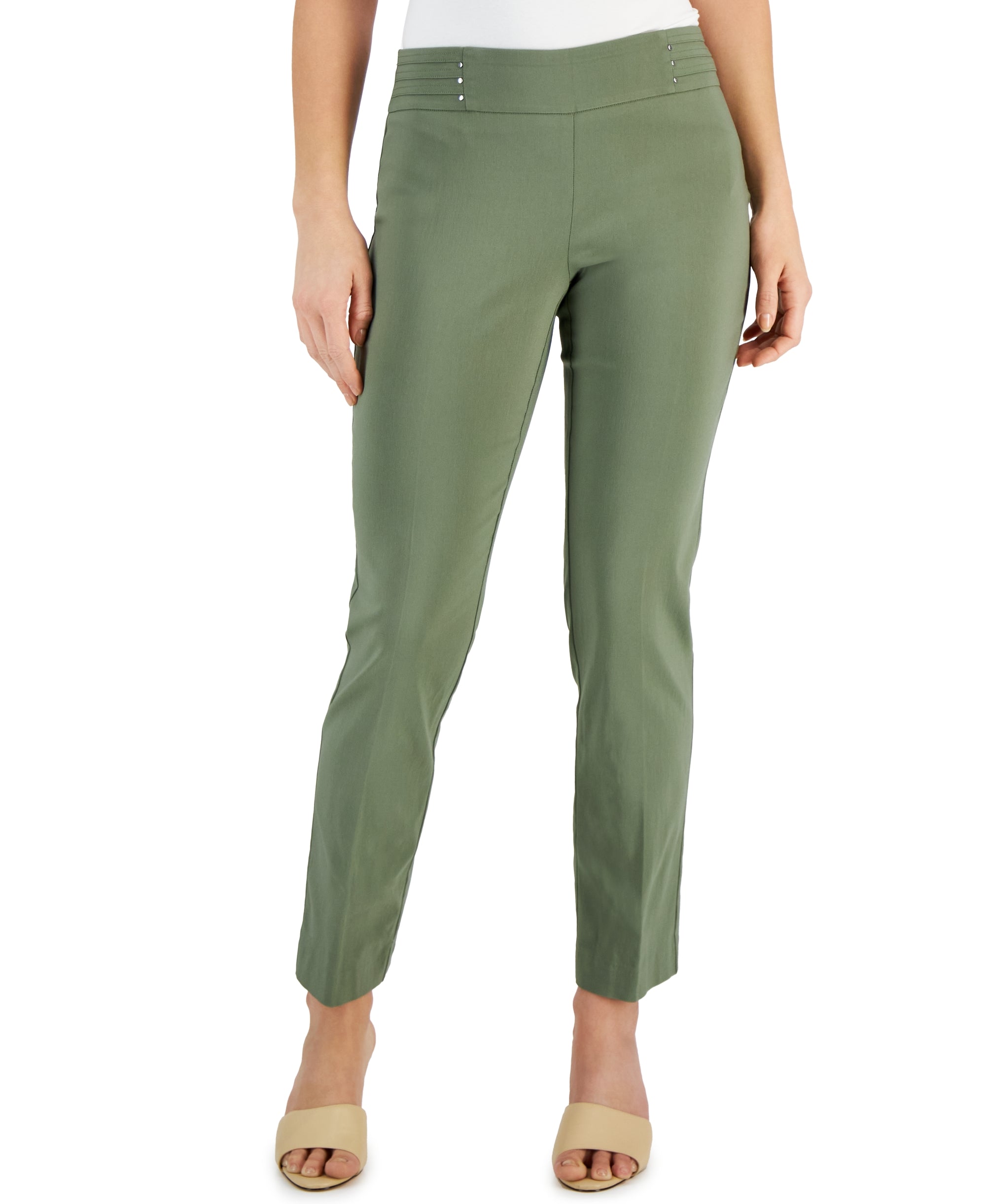 Women's Studded Pull-On Tummy Control Pants, Regular and Short Lengths