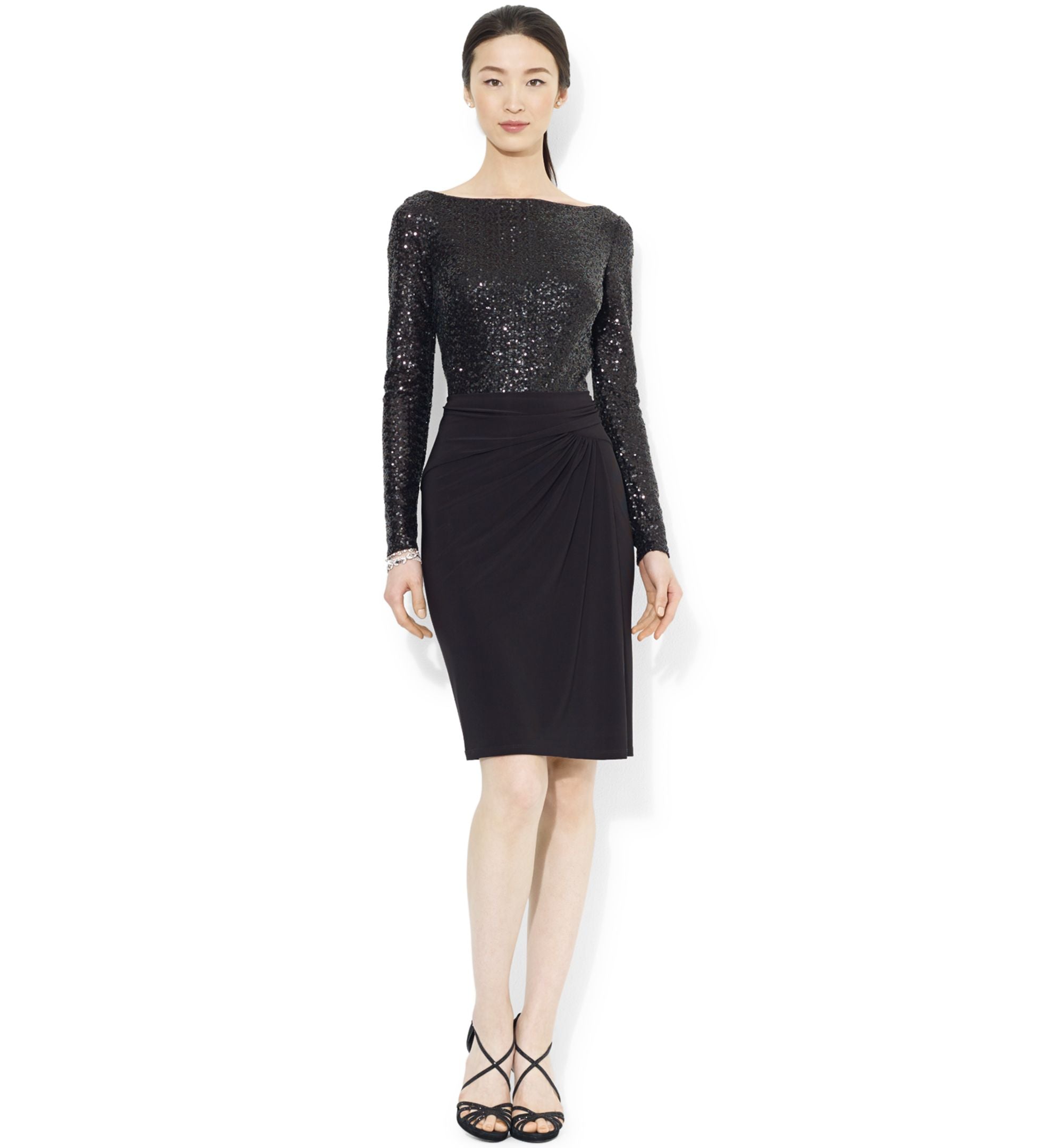 Lauren Ralph Lauren Sequined Jersey Dress