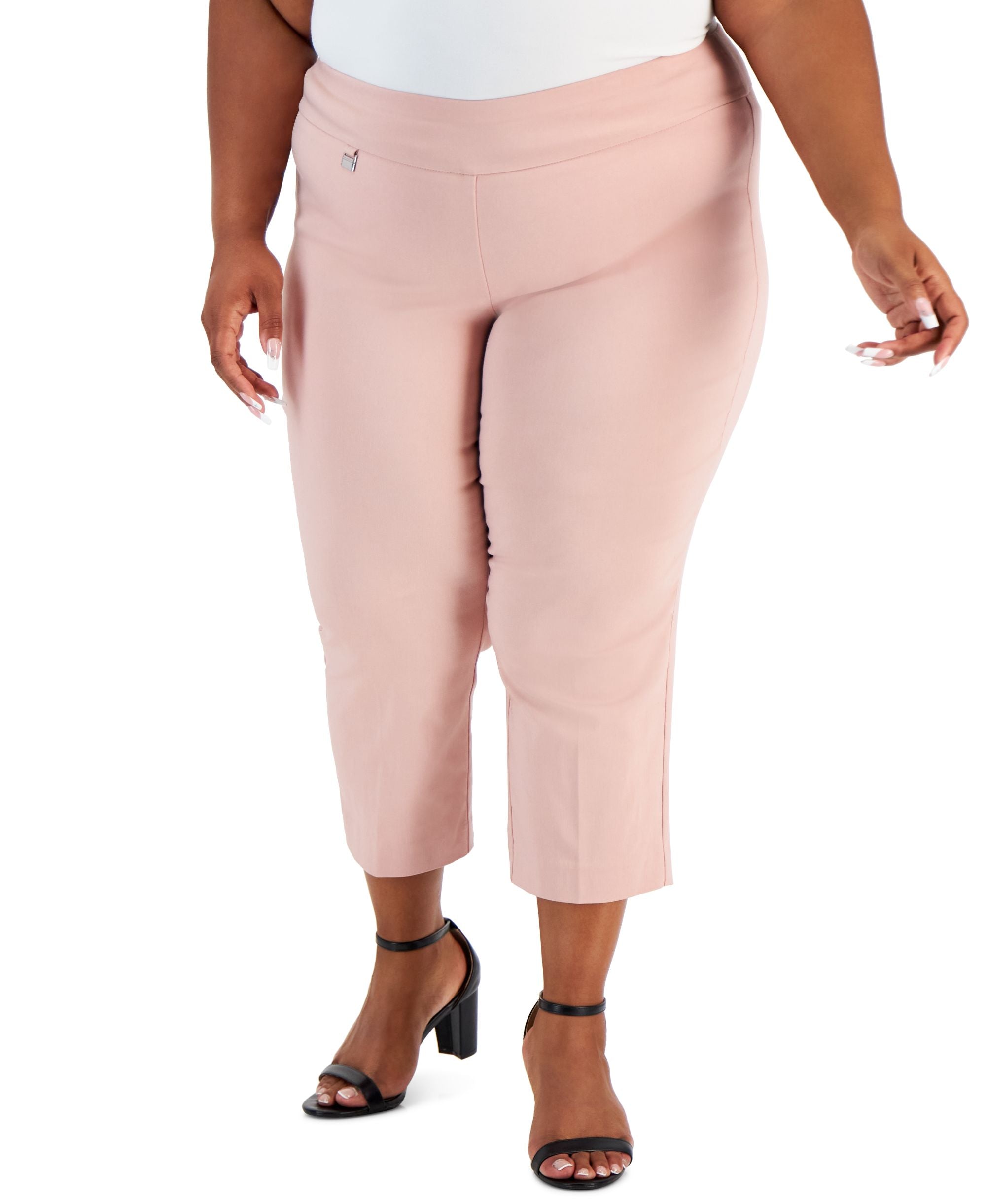 Plus Size Tummy-Control Capri Pants