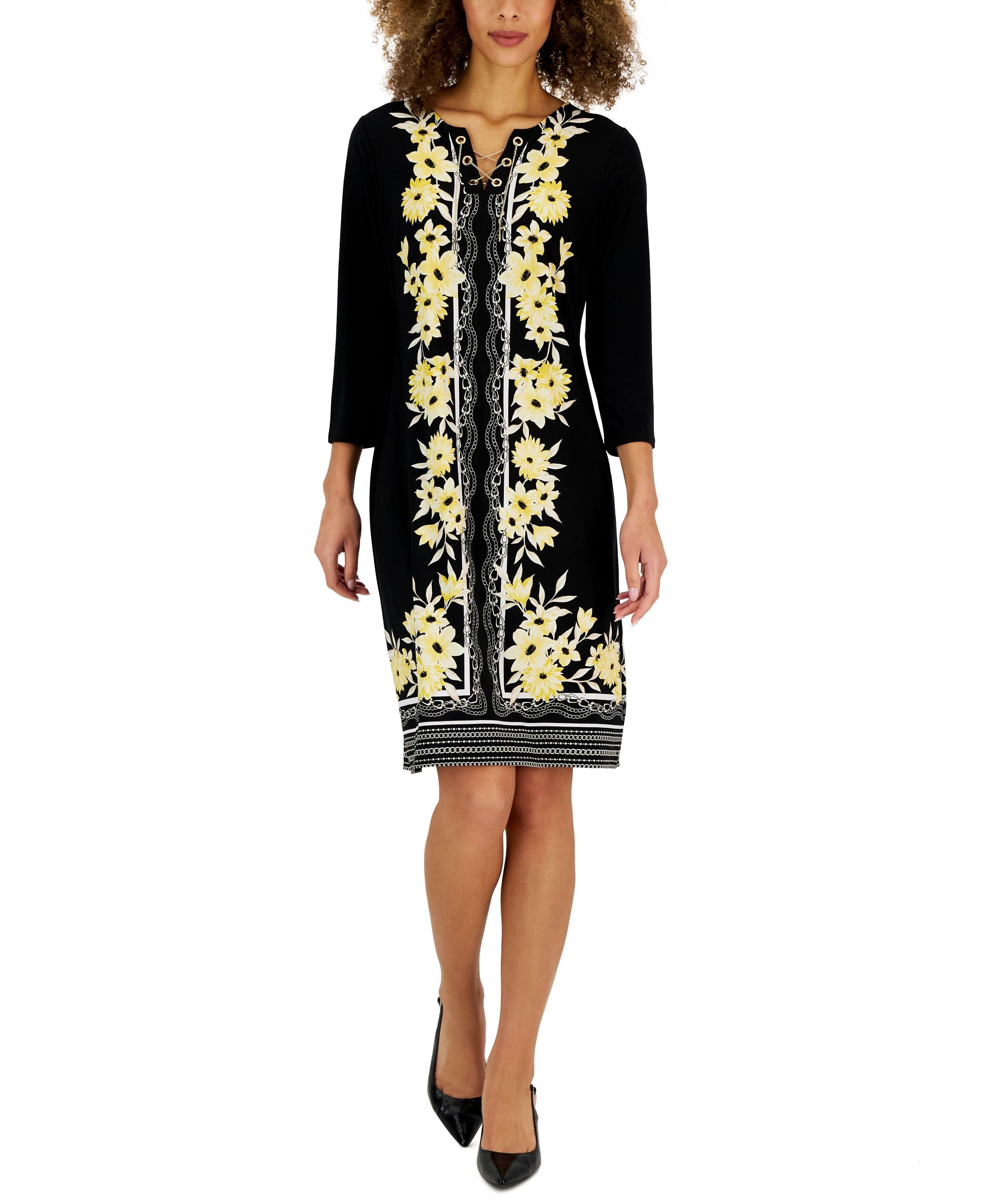 JM Collection Women's Crisscross-Front Dress