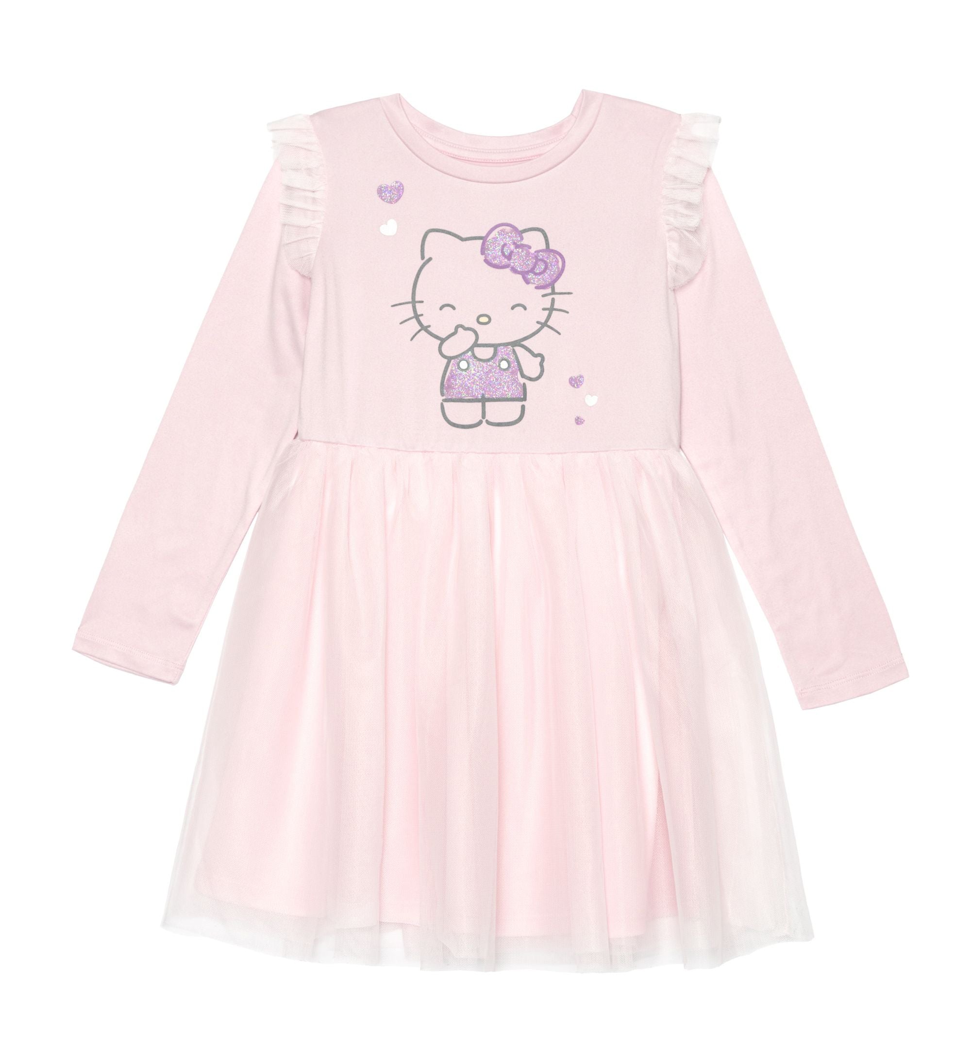 Hello Kitty Little Girls Long Sleeve Tutu Dress